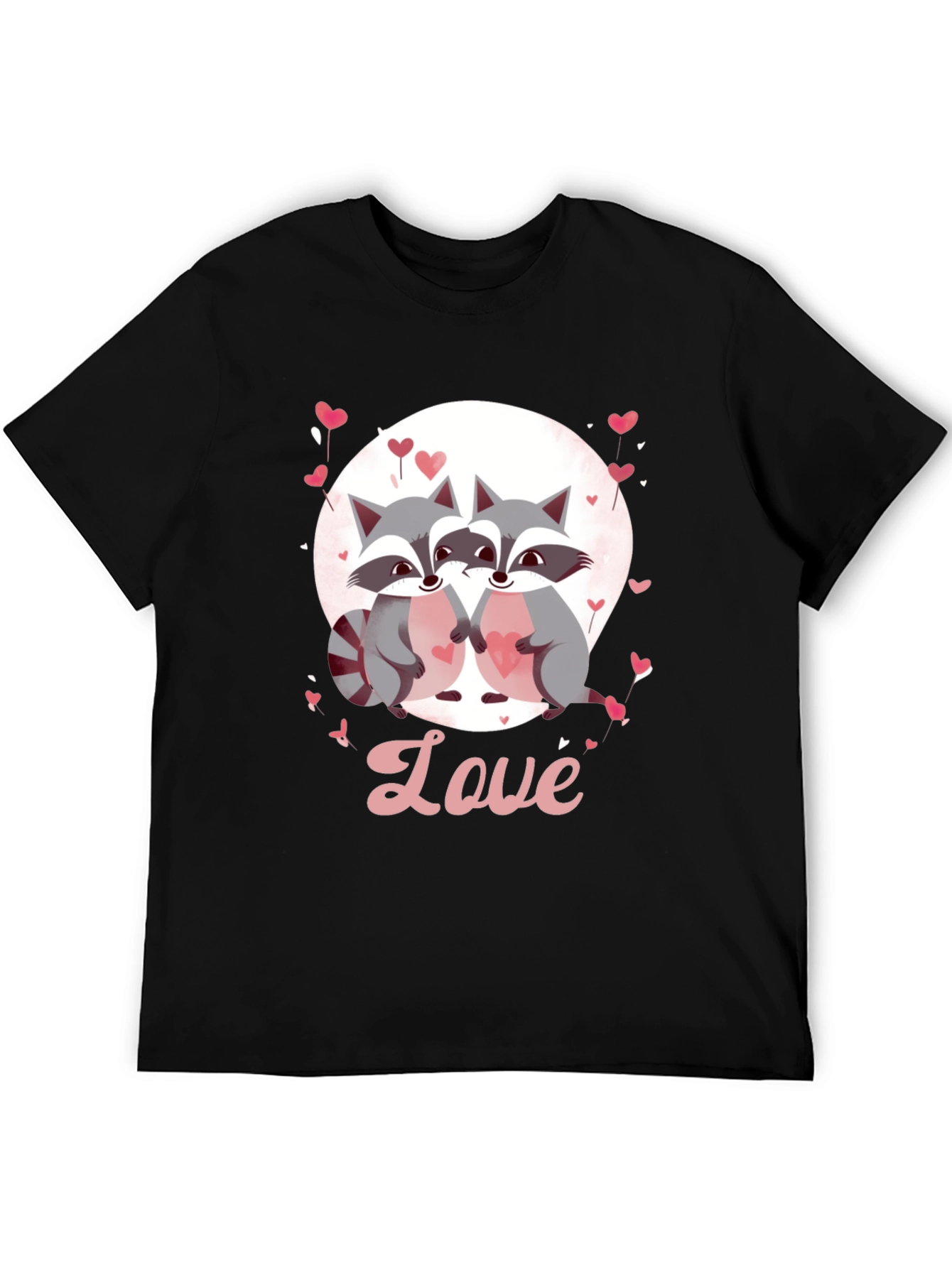 Raccoon Love Graphic Tee - Cute Valentines Day Shirt