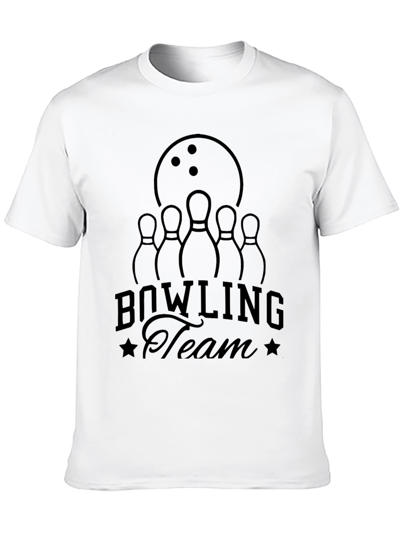 Bowling Team Graphic Tee - Black