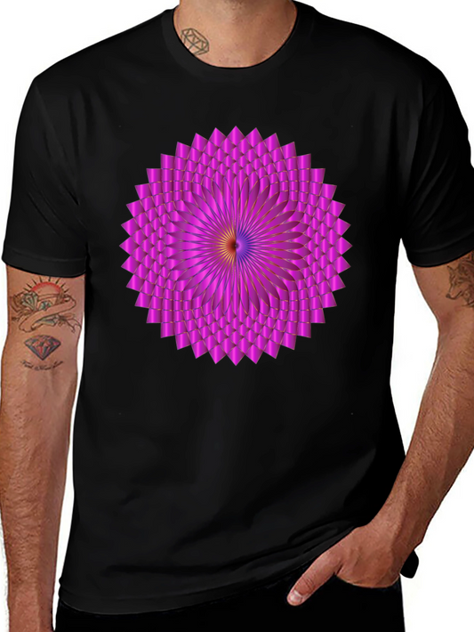 Geometric Floral Print T-Shirt