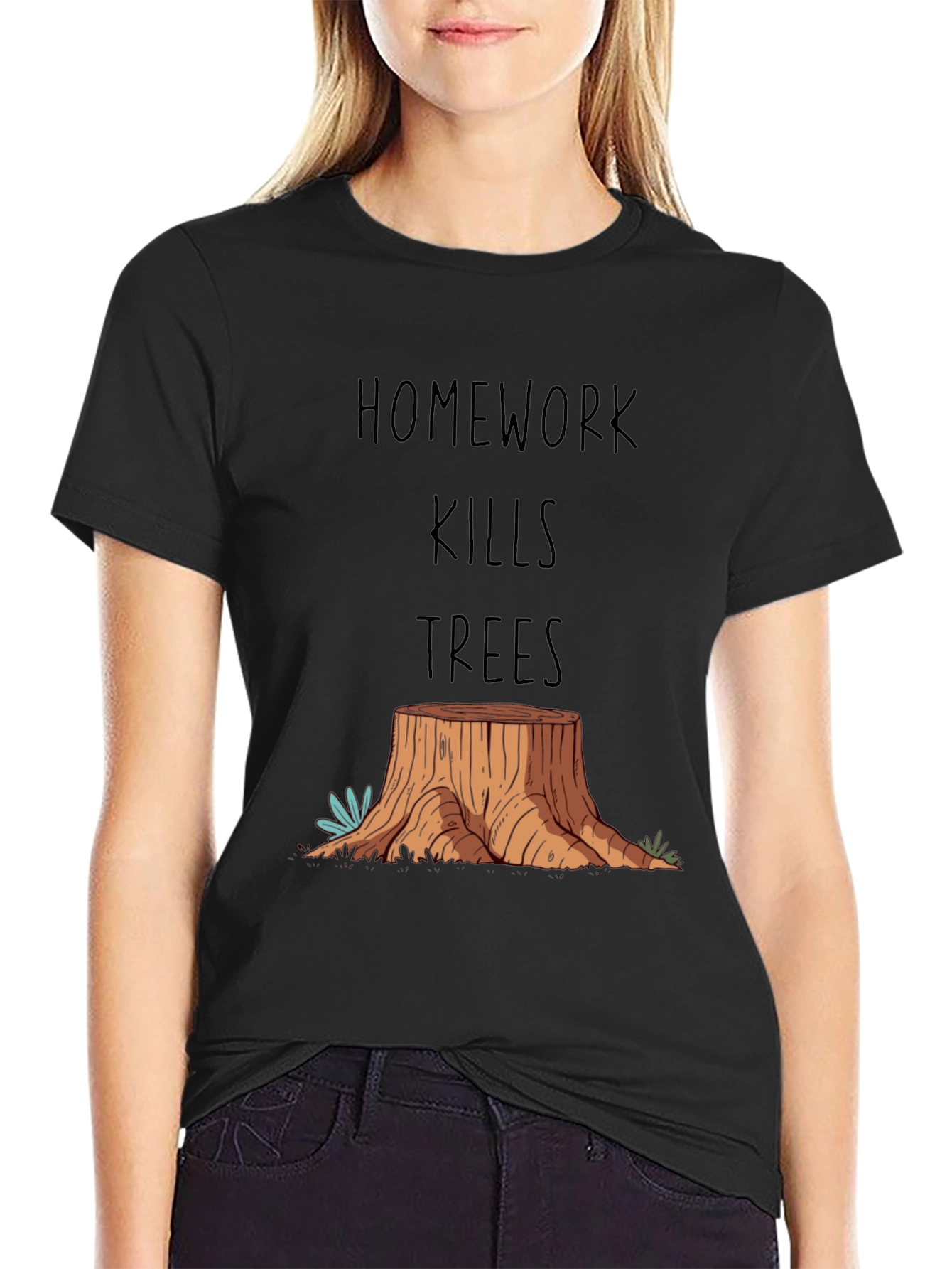 Homework Kills Trees Graphic T-Shirt
