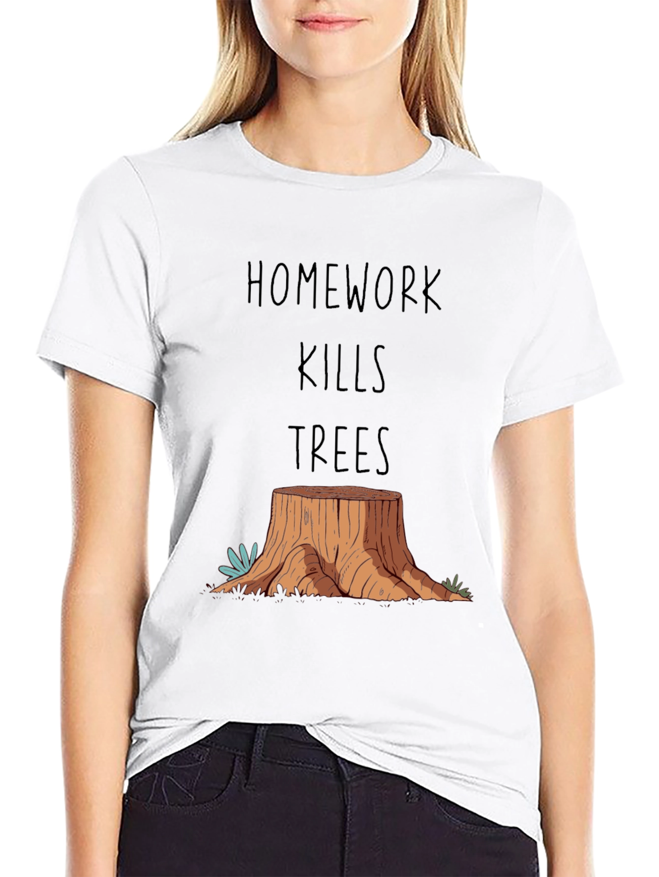 Homework Kills Trees Graphic T-Shirt