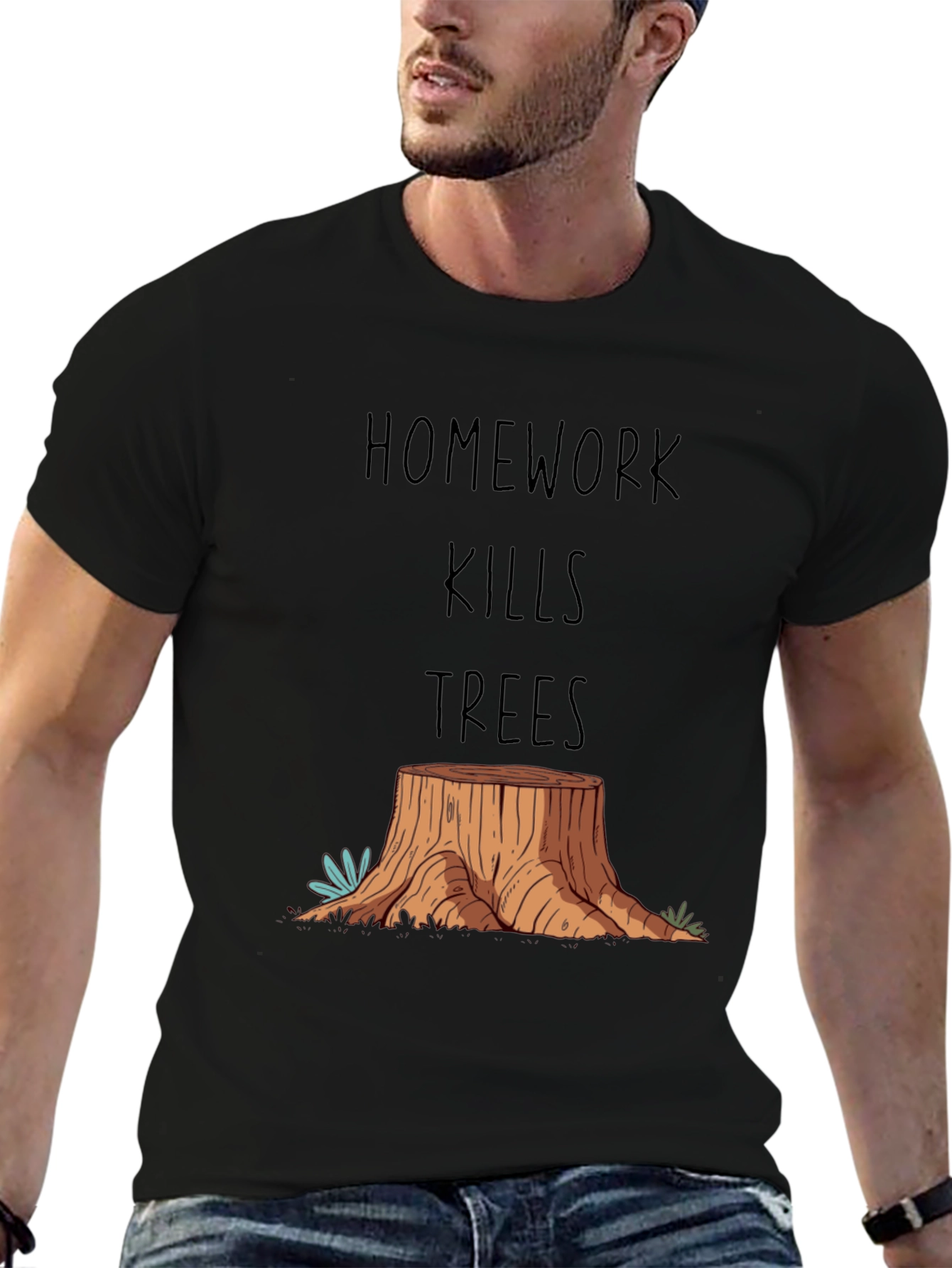 Homework Kills Trees Graphic T-Shirt