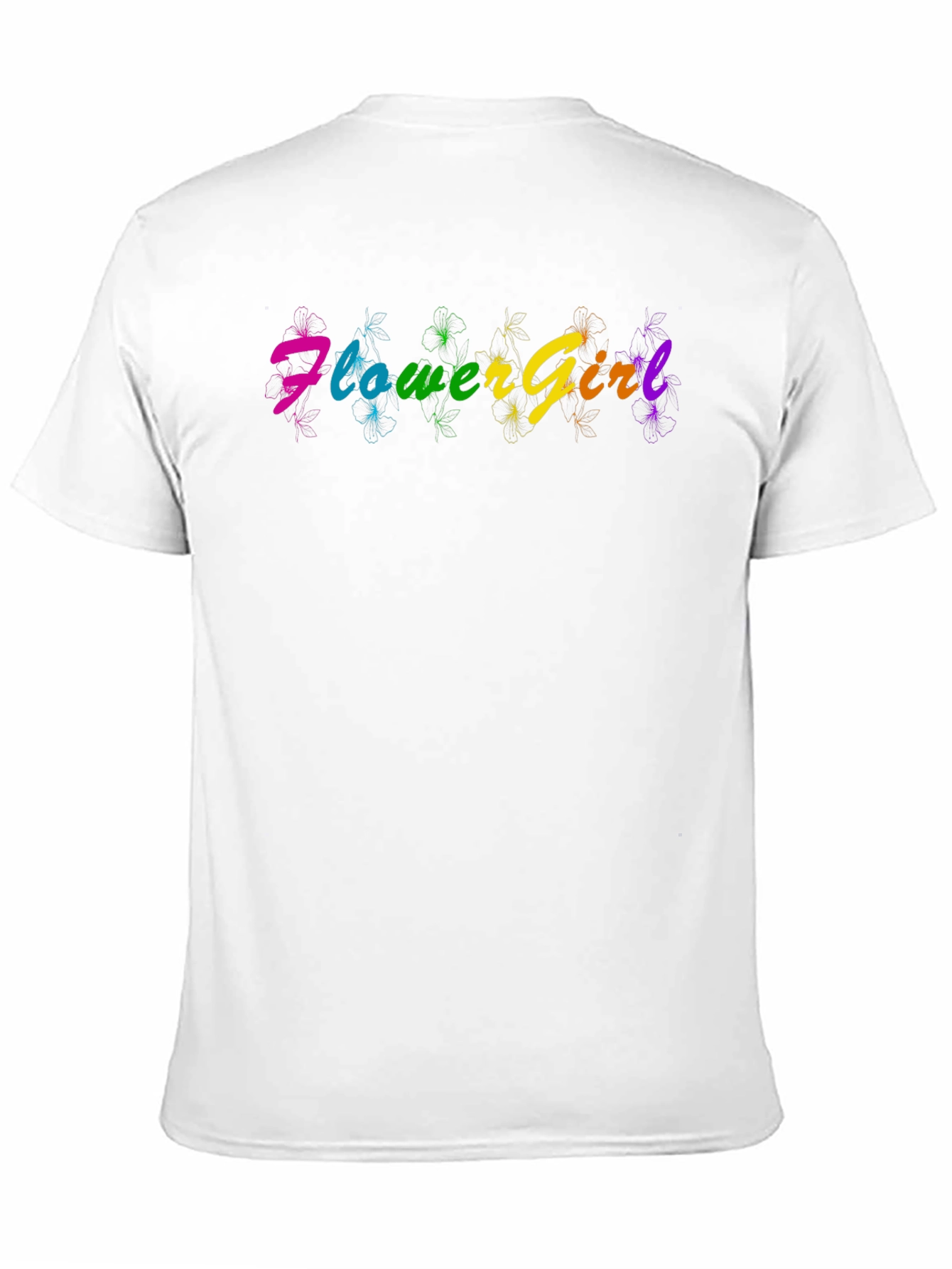 Rainbow Flower Girl T-Shirt - Fun & Vibrant Design