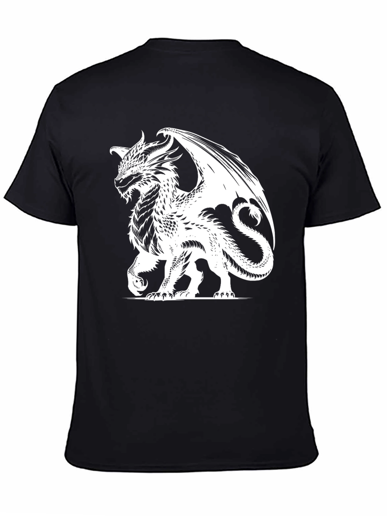 Dragon Graphic Tee - Black Fantasy Shirt