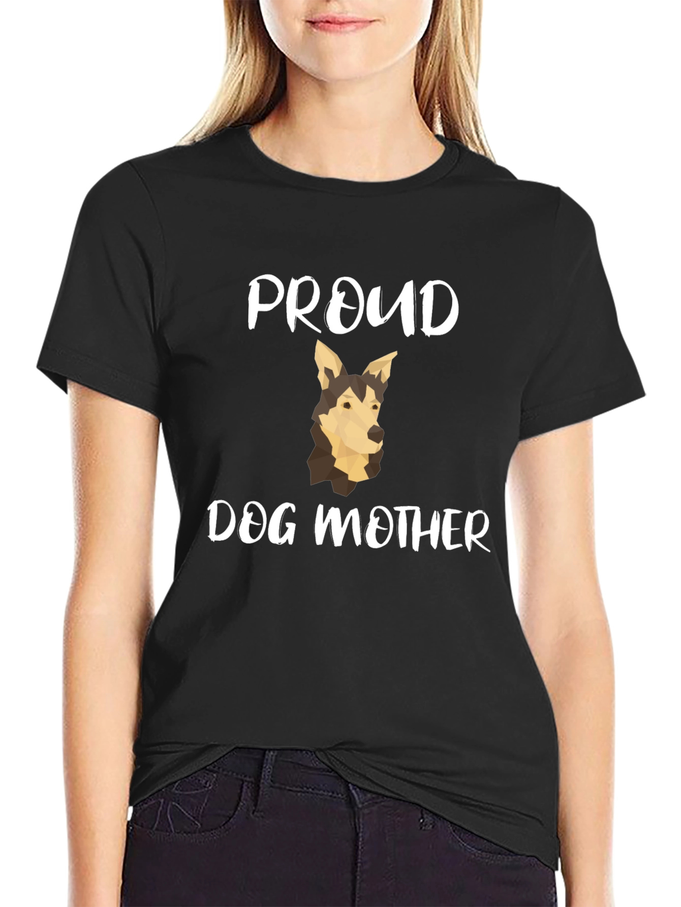 Proud Dog Mother T-Shirt -  Unisex Black Tee