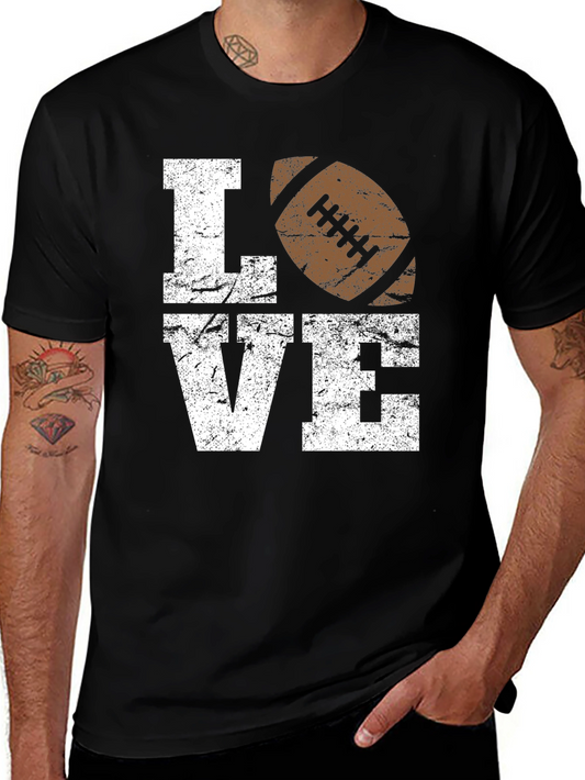 Football Love Graphic Tee - Perfect for Game Day!
