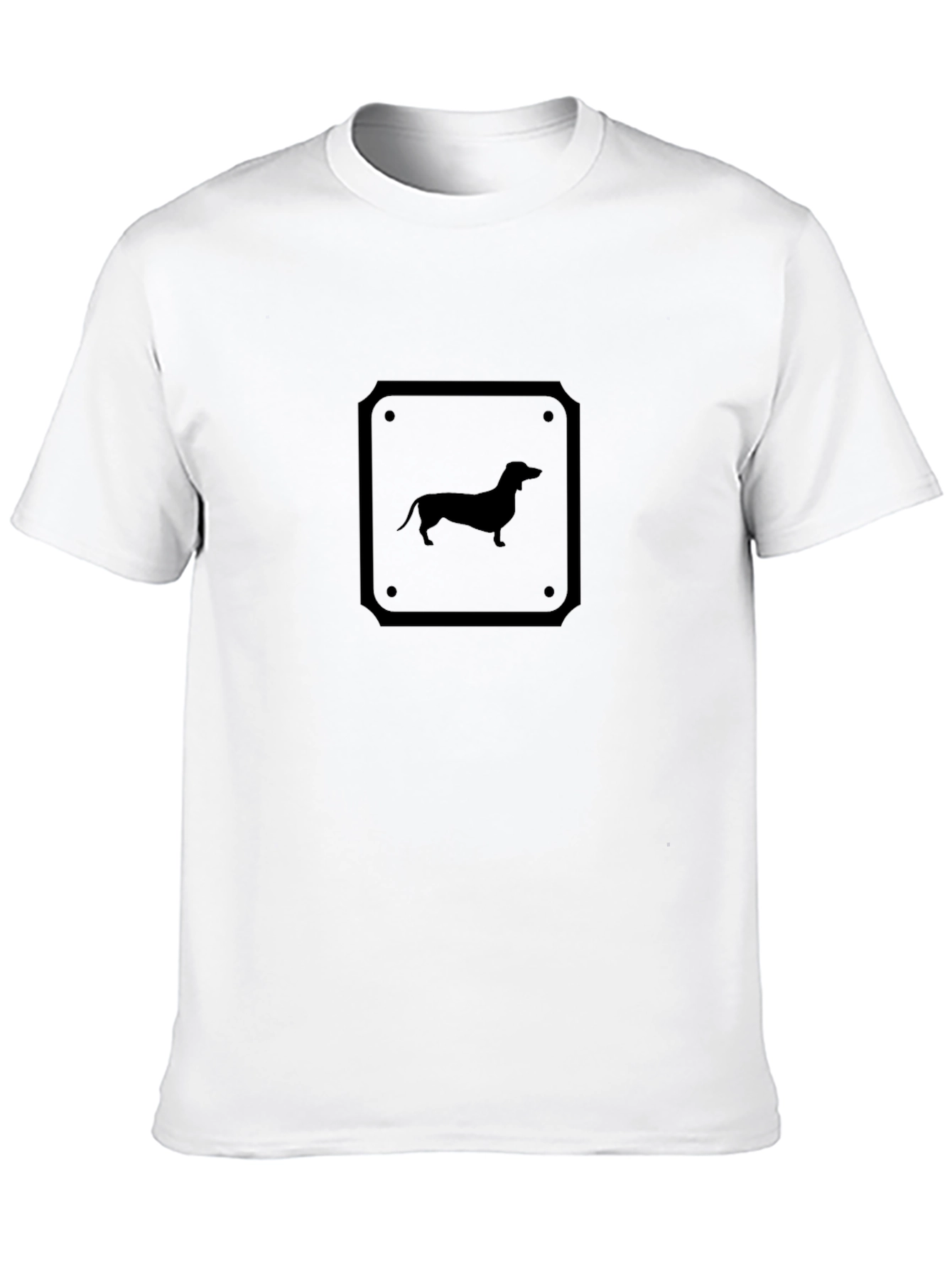 Dachshund Silhouette Graphic Tee - Classic Black