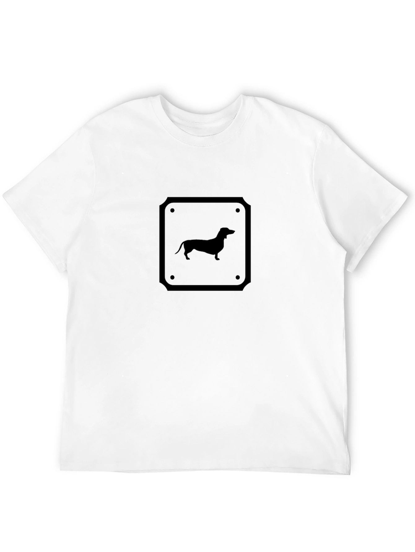 Dachshund Silhouette Graphic Tee - Classic Black