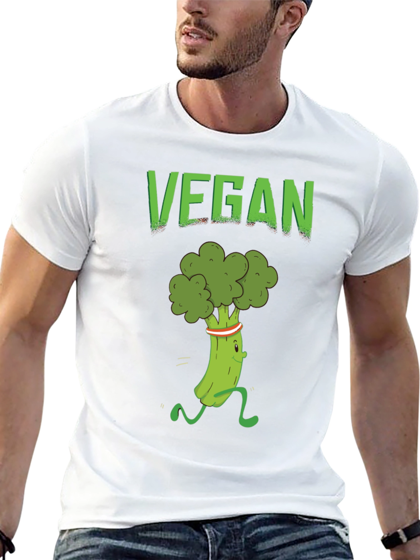 Vegan Broccoli Run T-Shirt - Healthy Lifestyle Apparel