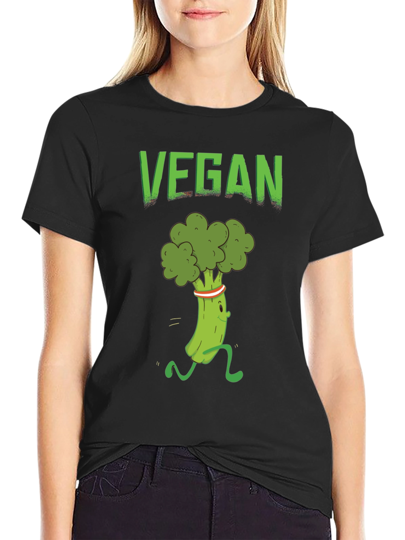 Vegan Broccoli Run T-Shirt - Healthy Lifestyle Apparel