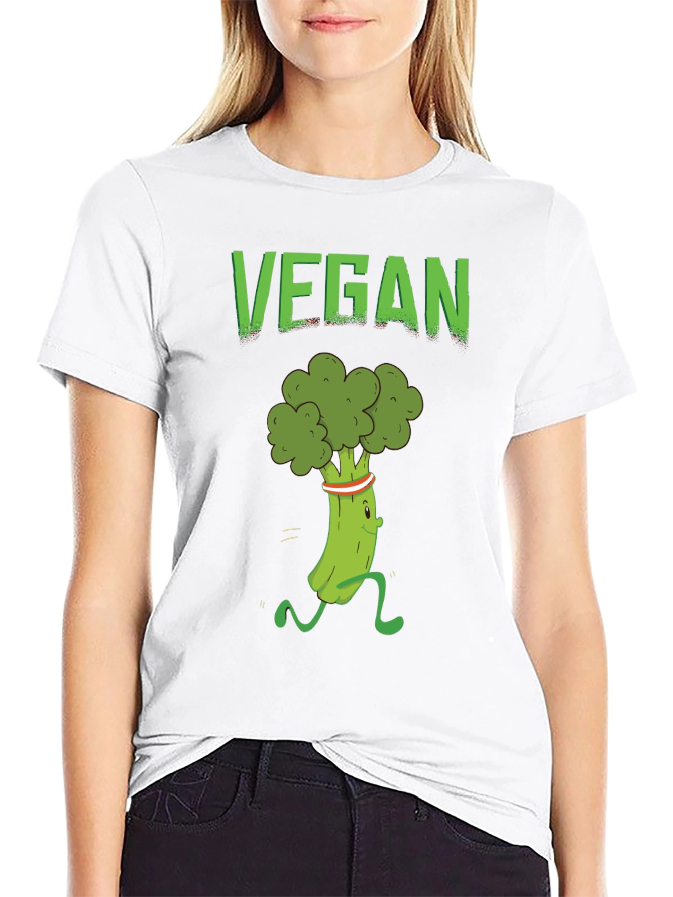 Vegan Broccoli Run T-Shirt - Healthy Lifestyle Apparel