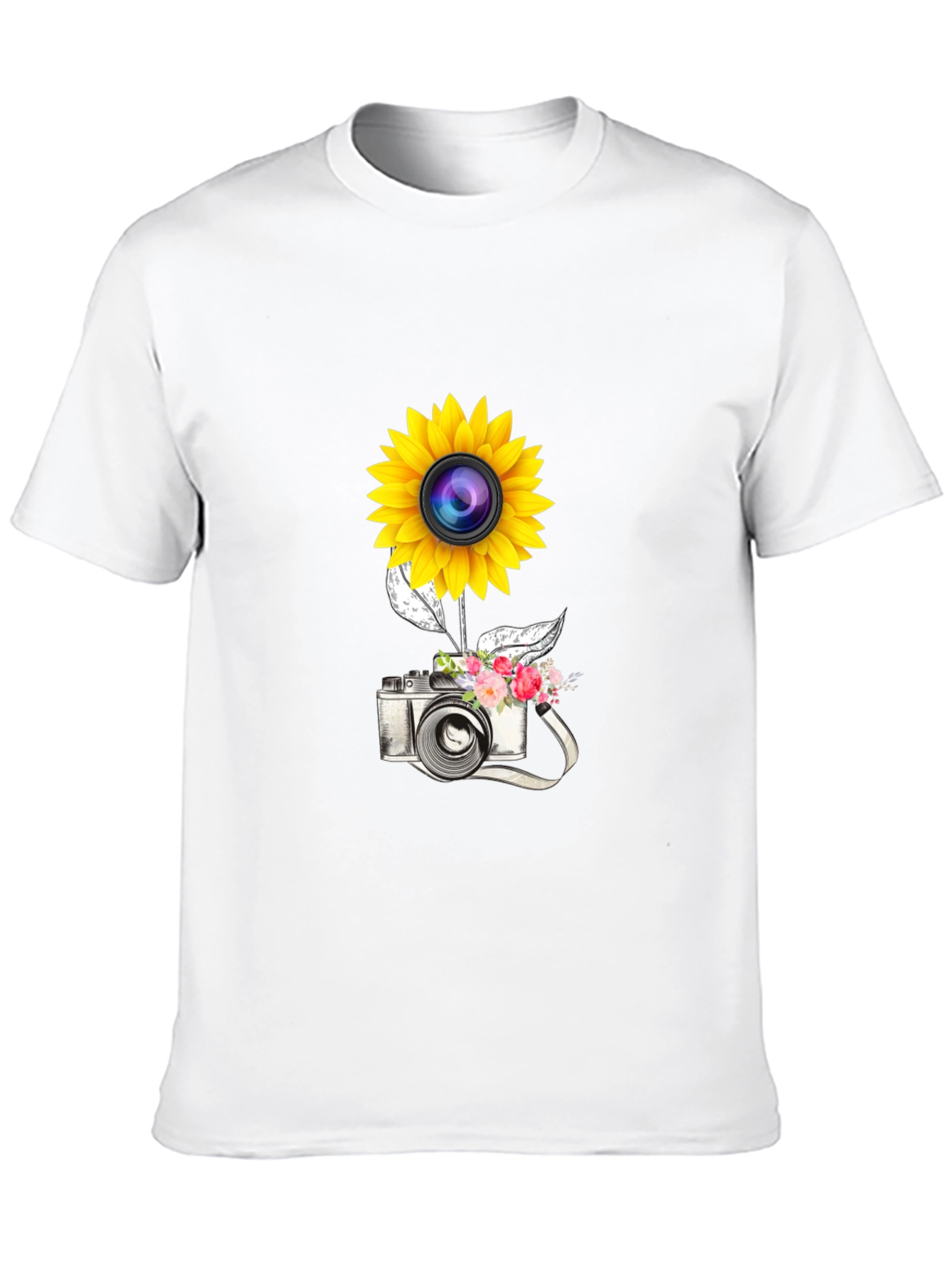 Sunflower Camera Graphic Tee