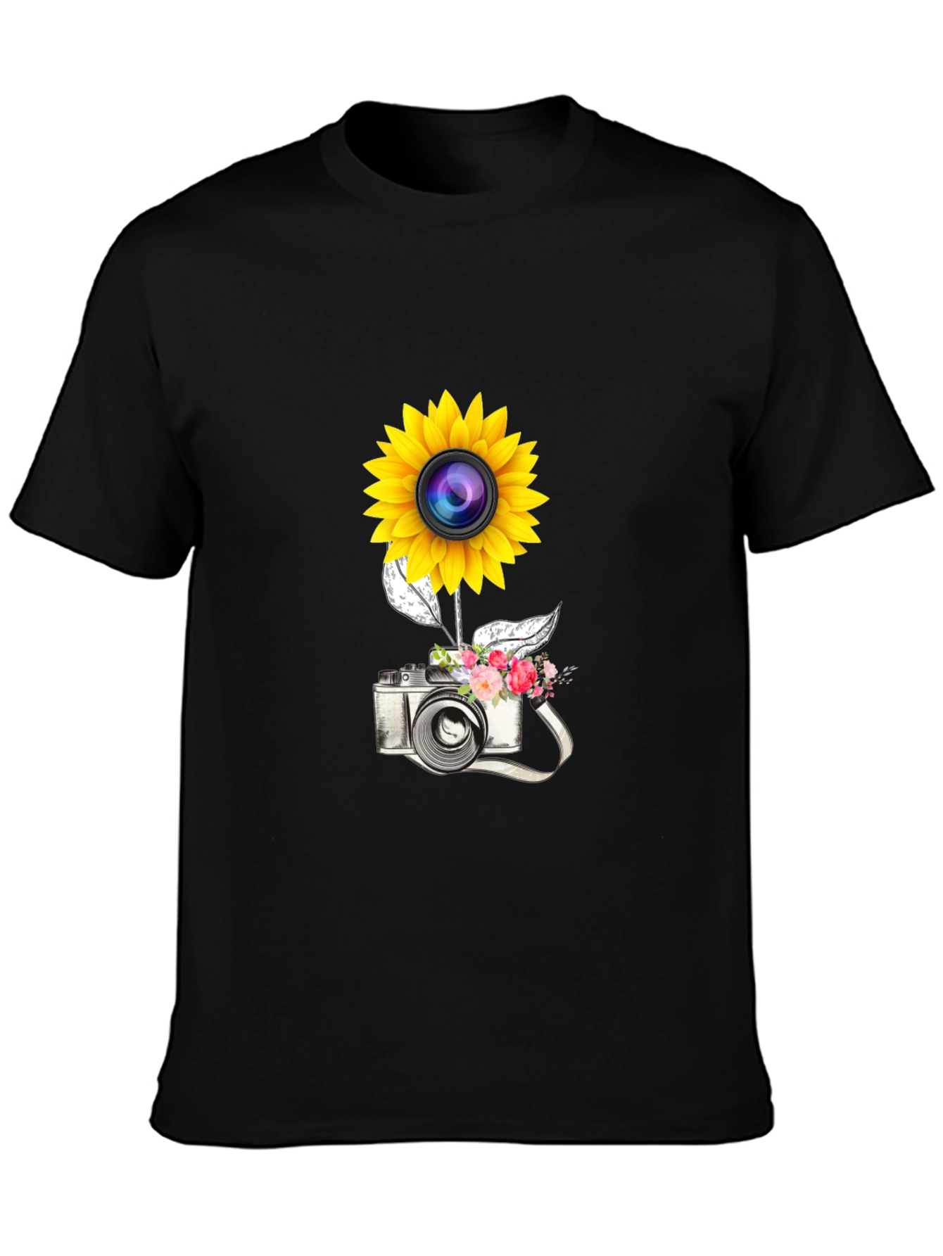 Sunflower Camera Graphic Tee