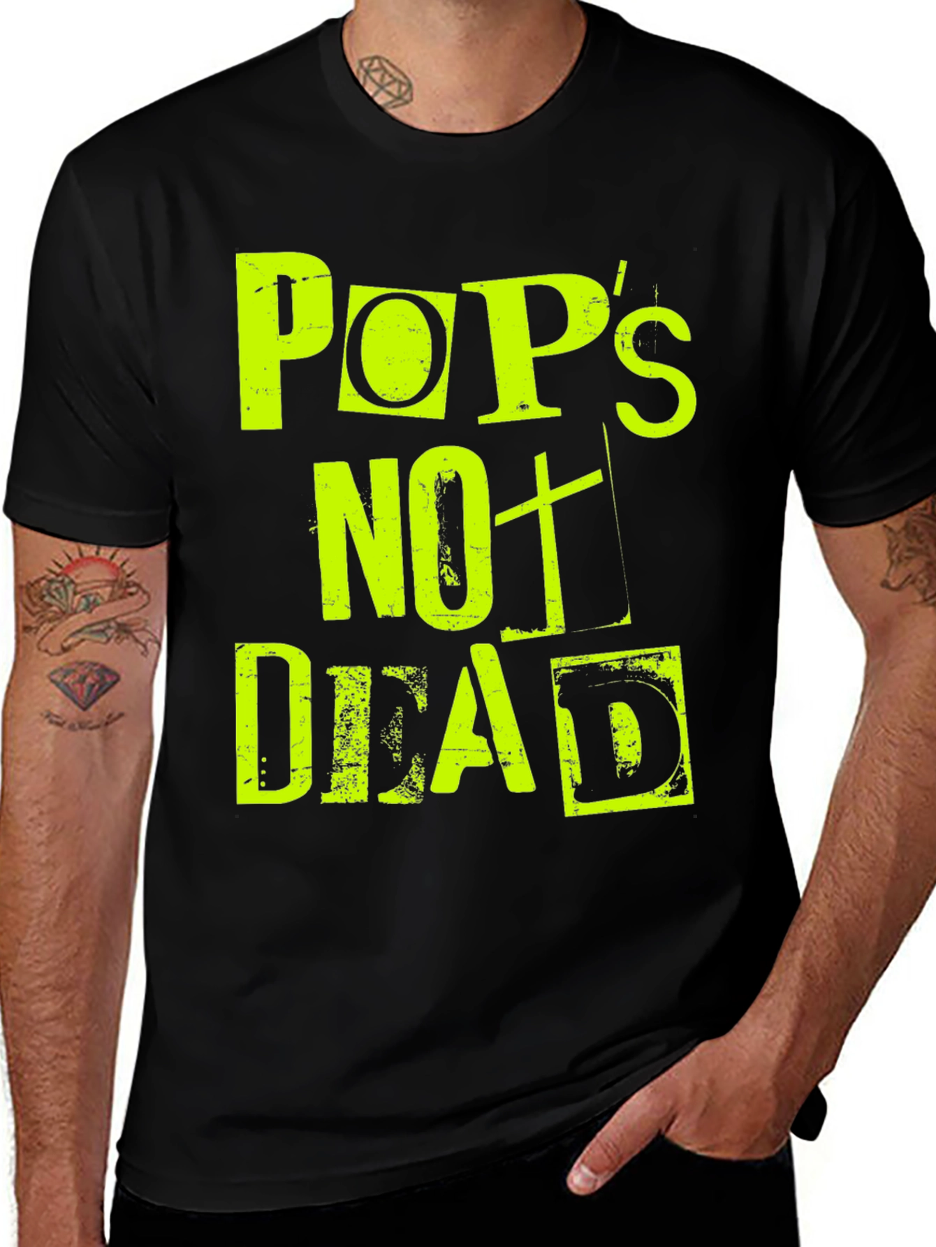 Pops Not Dead Graphic Print Tee