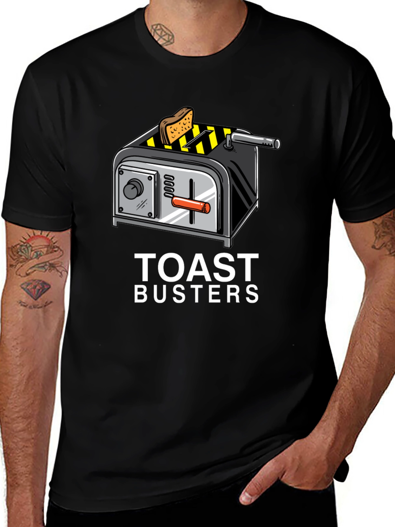 Toast Busters Graphic Tee - Funny Breakfast Shirt
