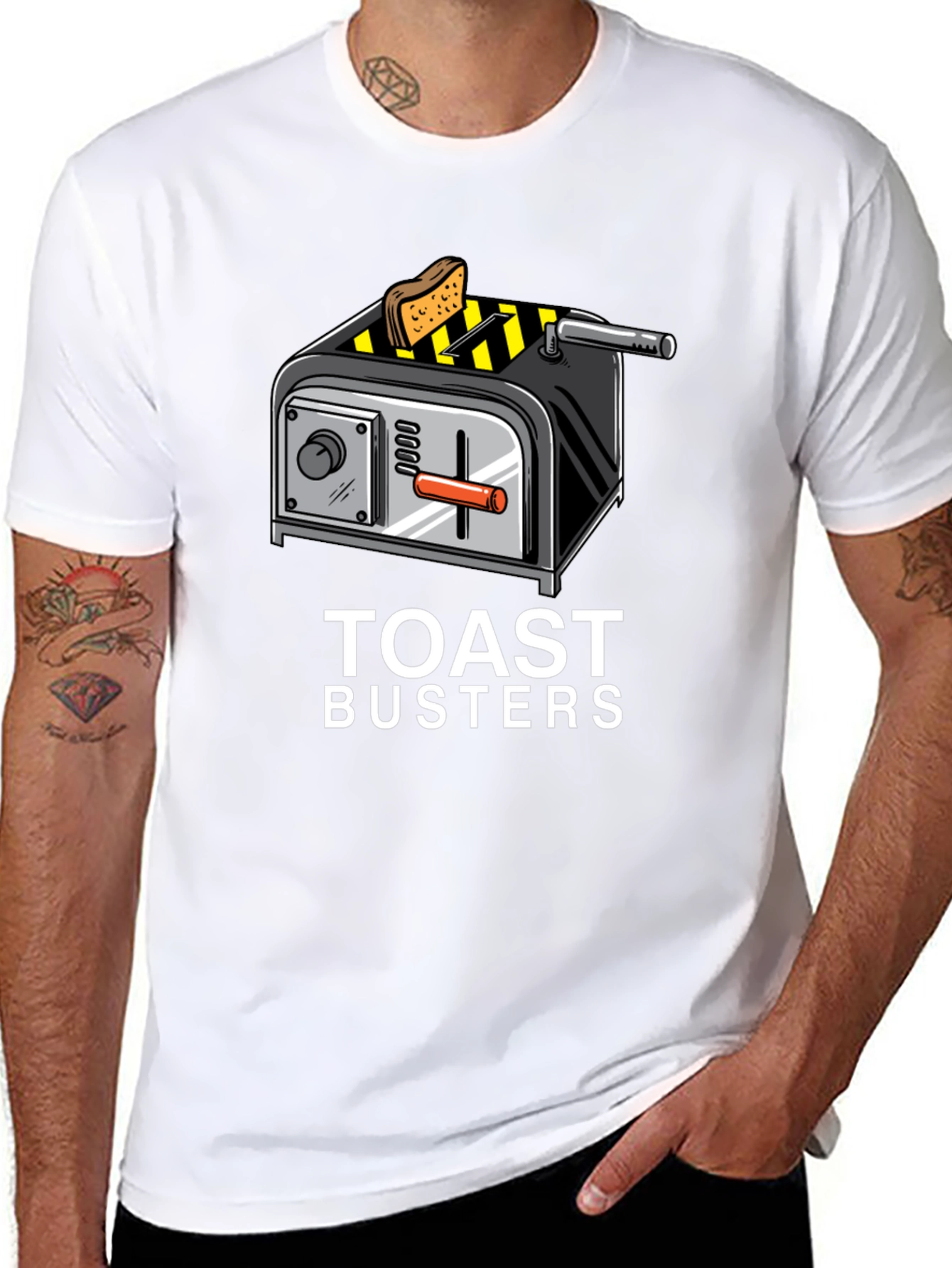 Toast Busters Graphic Tee - Funny Breakfast Shirt