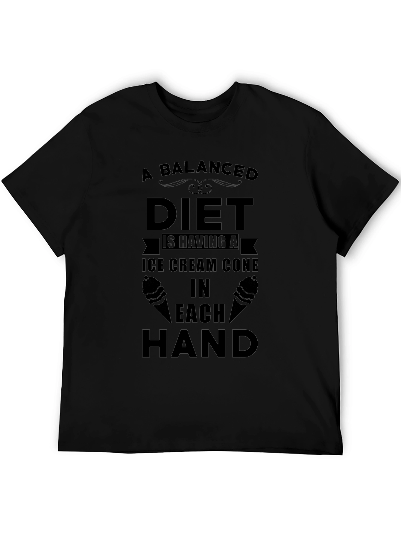 Funny Balanced Diet Ice Cream T-Shirt