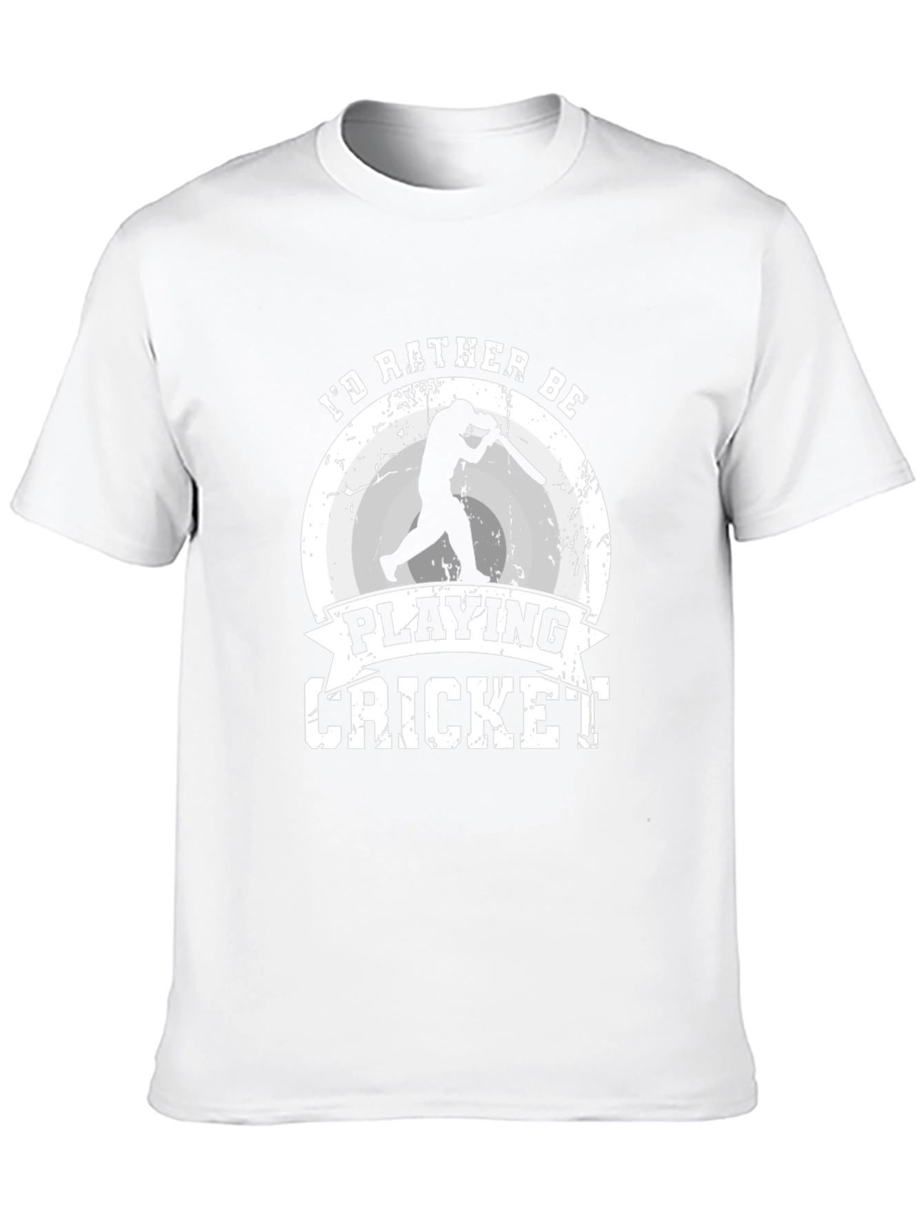 Id Rather Be Playing Cricket Black T-Shirt