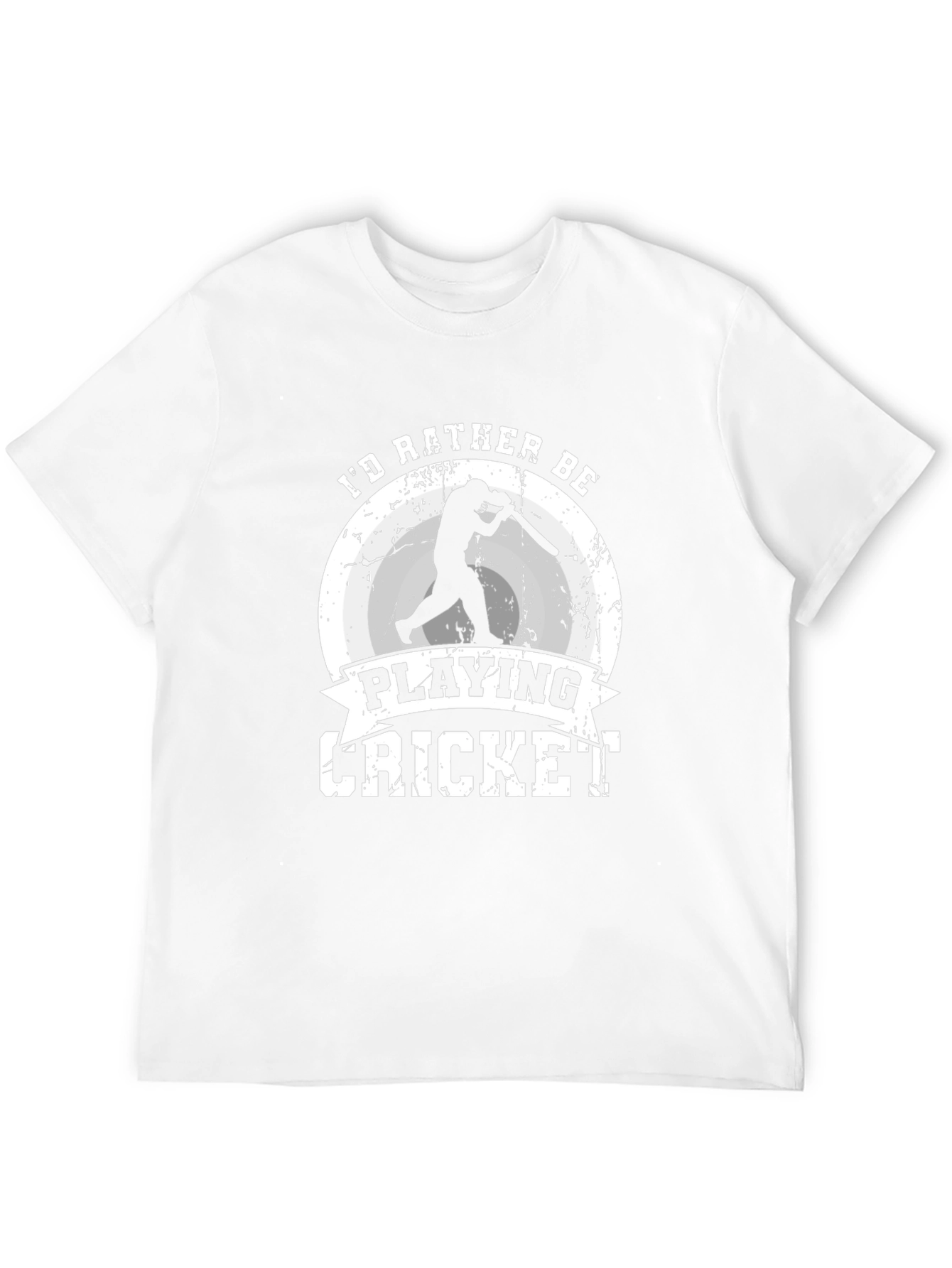 Id Rather Be Playing Cricket Black T-Shirt
