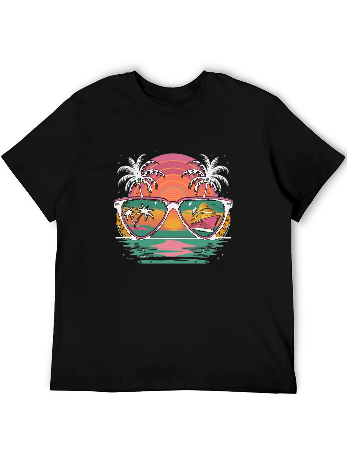 Retro Beach Sunglasses Graphic Tee