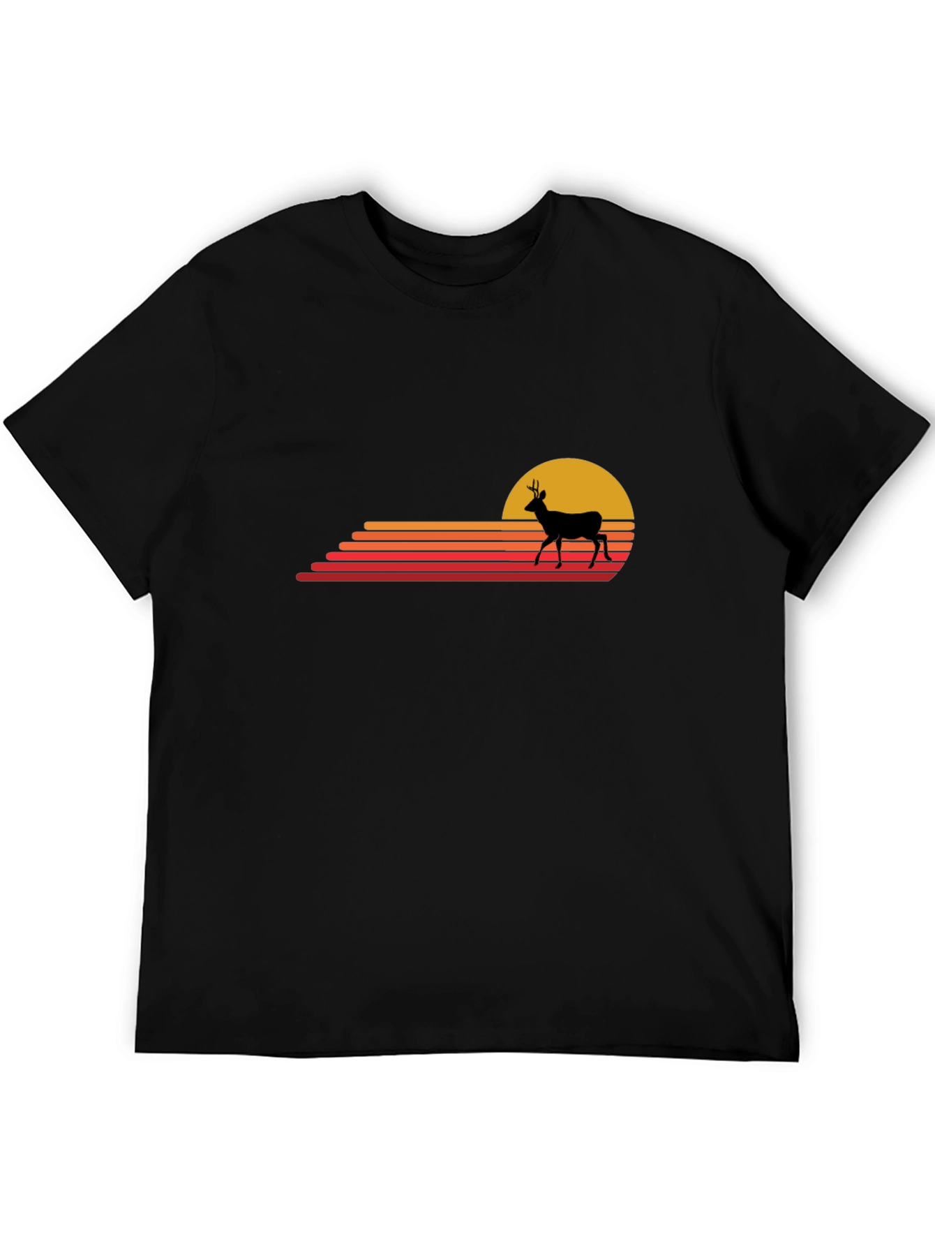 Retro Deer Sunset Graphic Tee