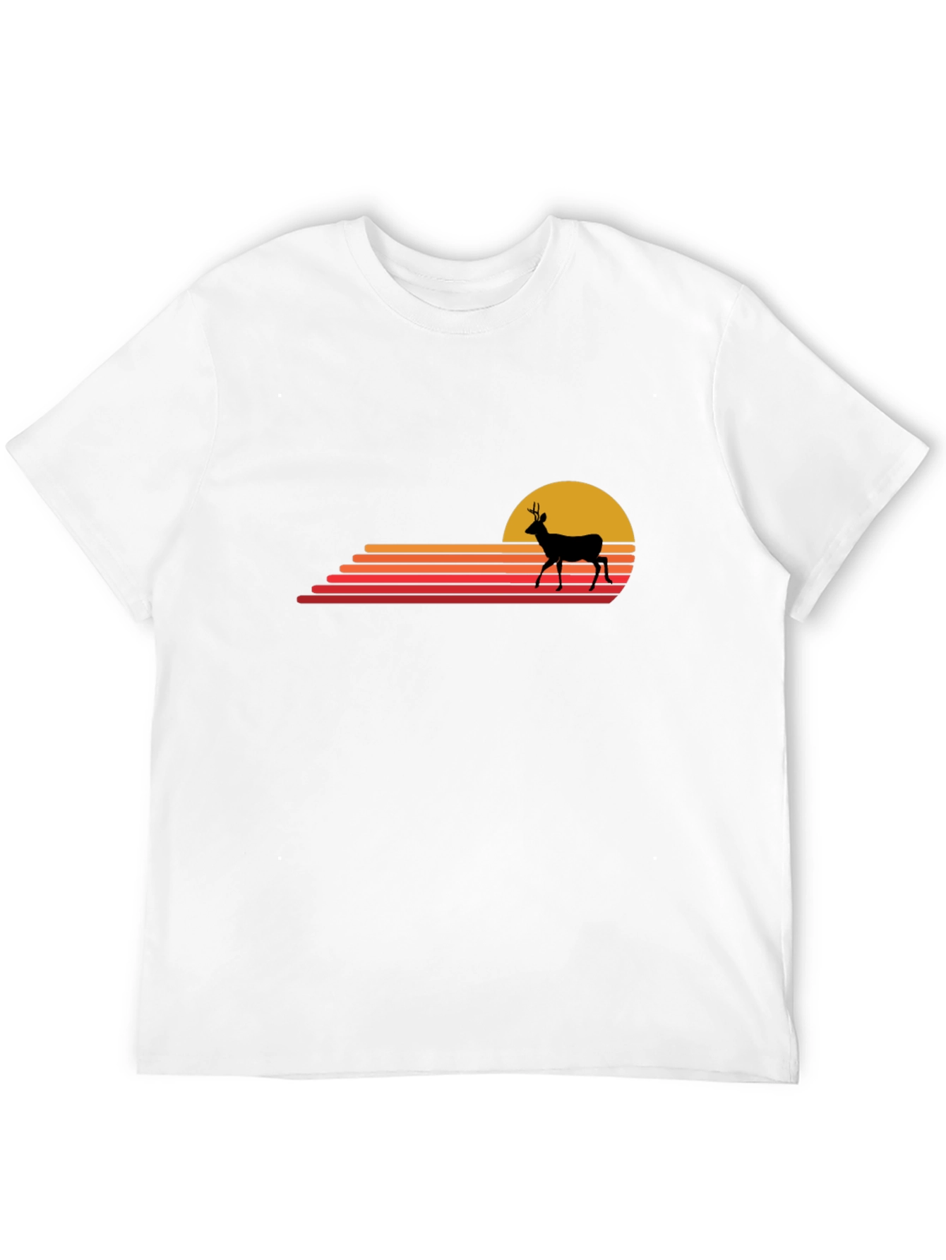 Retro Deer Sunset Graphic Tee