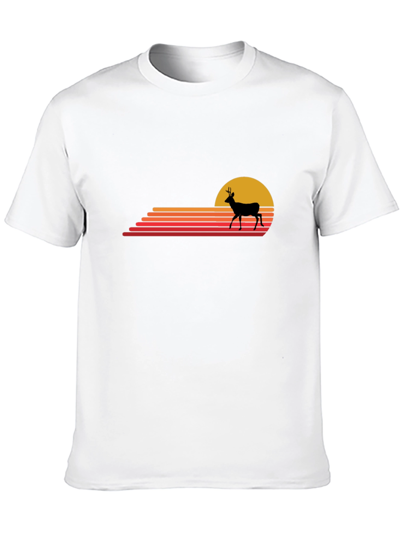 Retro Deer Sunset Graphic Tee