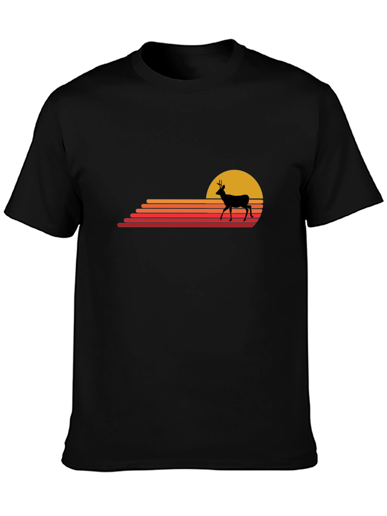 Retro Deer Sunset Graphic Tee