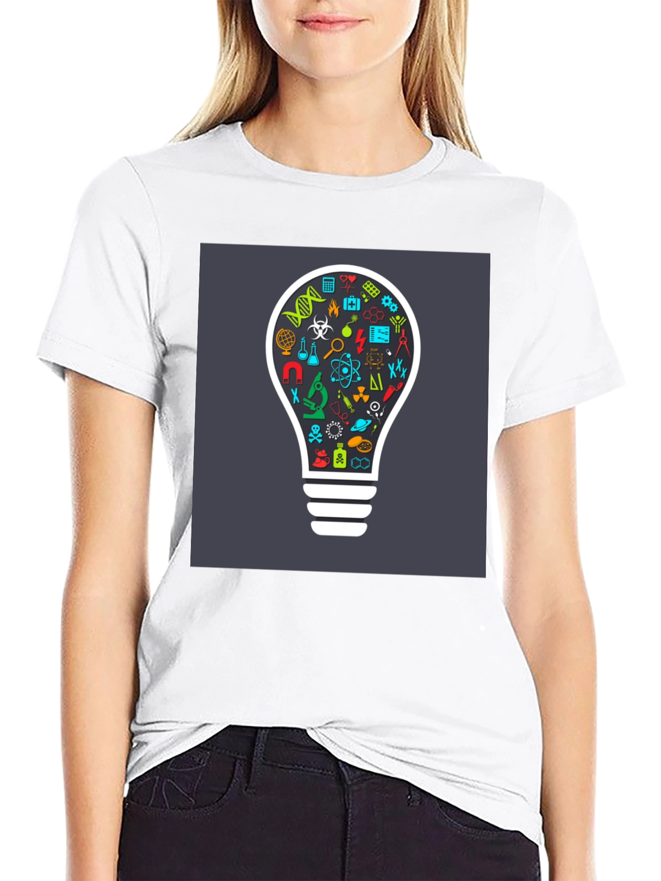 Science Bulb Graphic Tee - Smart Casual Style