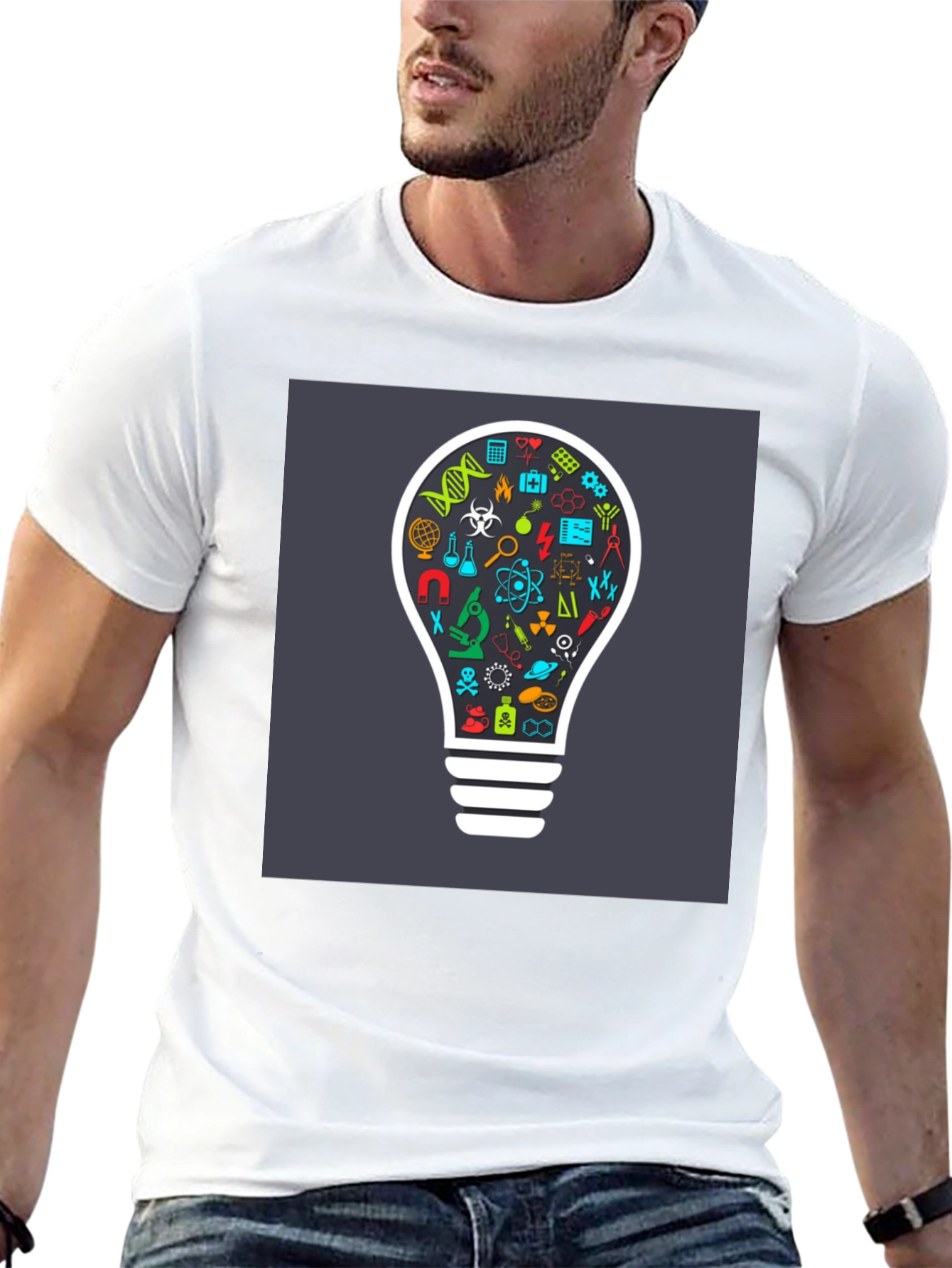 Science Bulb Graphic Tee - Smart Casual Style