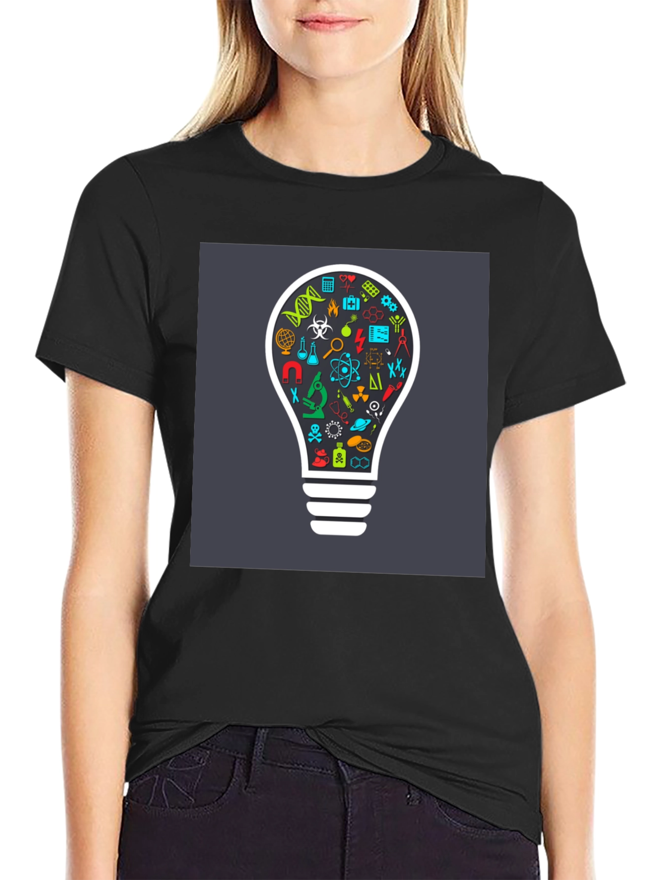 Science Bulb Graphic Tee - Smart Casual Style