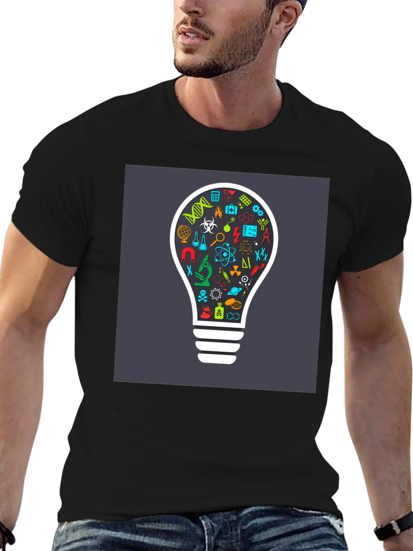 Science Bulb Graphic Tee - Smart Casual Style