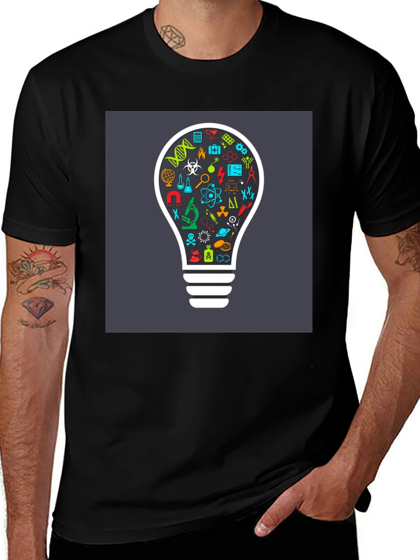 Science Bulb Graphic Tee - Smart Casual Style