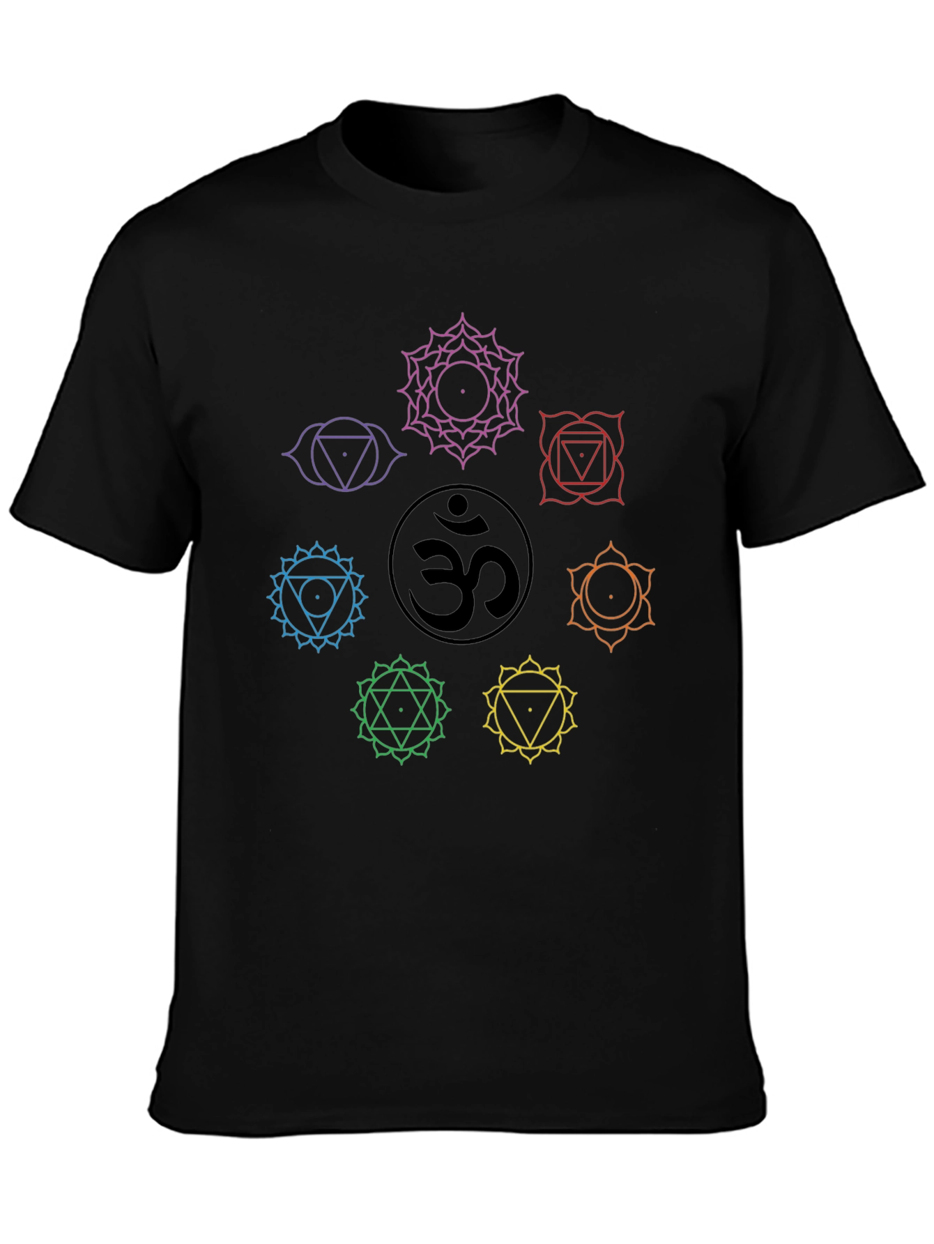 Chakra Symbol Graphic Tee - Yoga Meditation Shirt