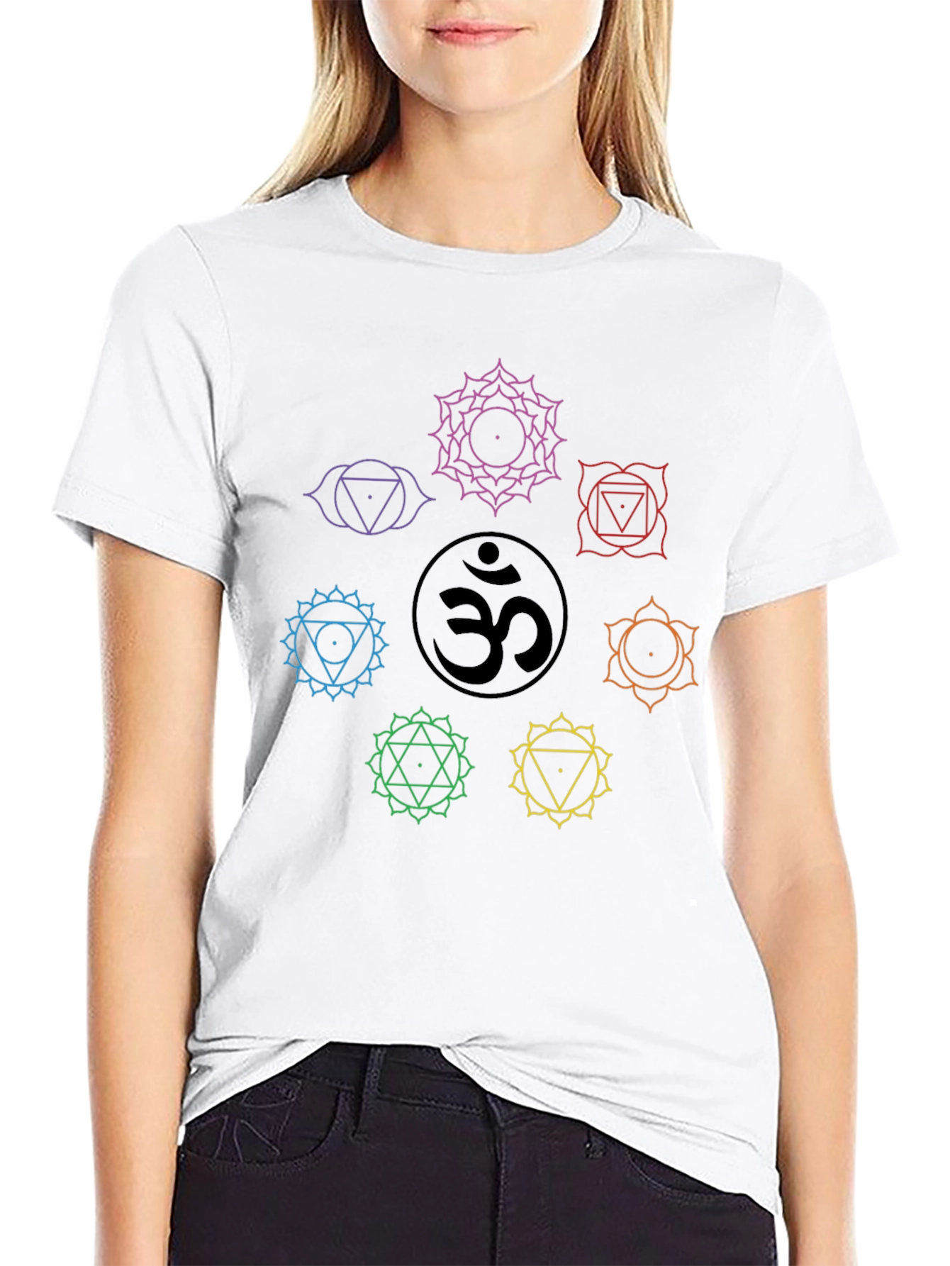 Chakra Symbol Graphic Tee - Yoga Meditation Shirt