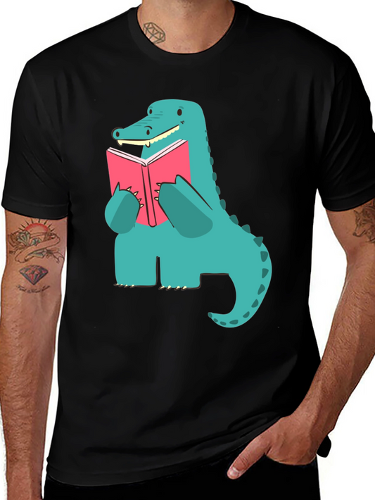 Bookish Gator Graphic Tee - Reading Alligator T-Shirt
