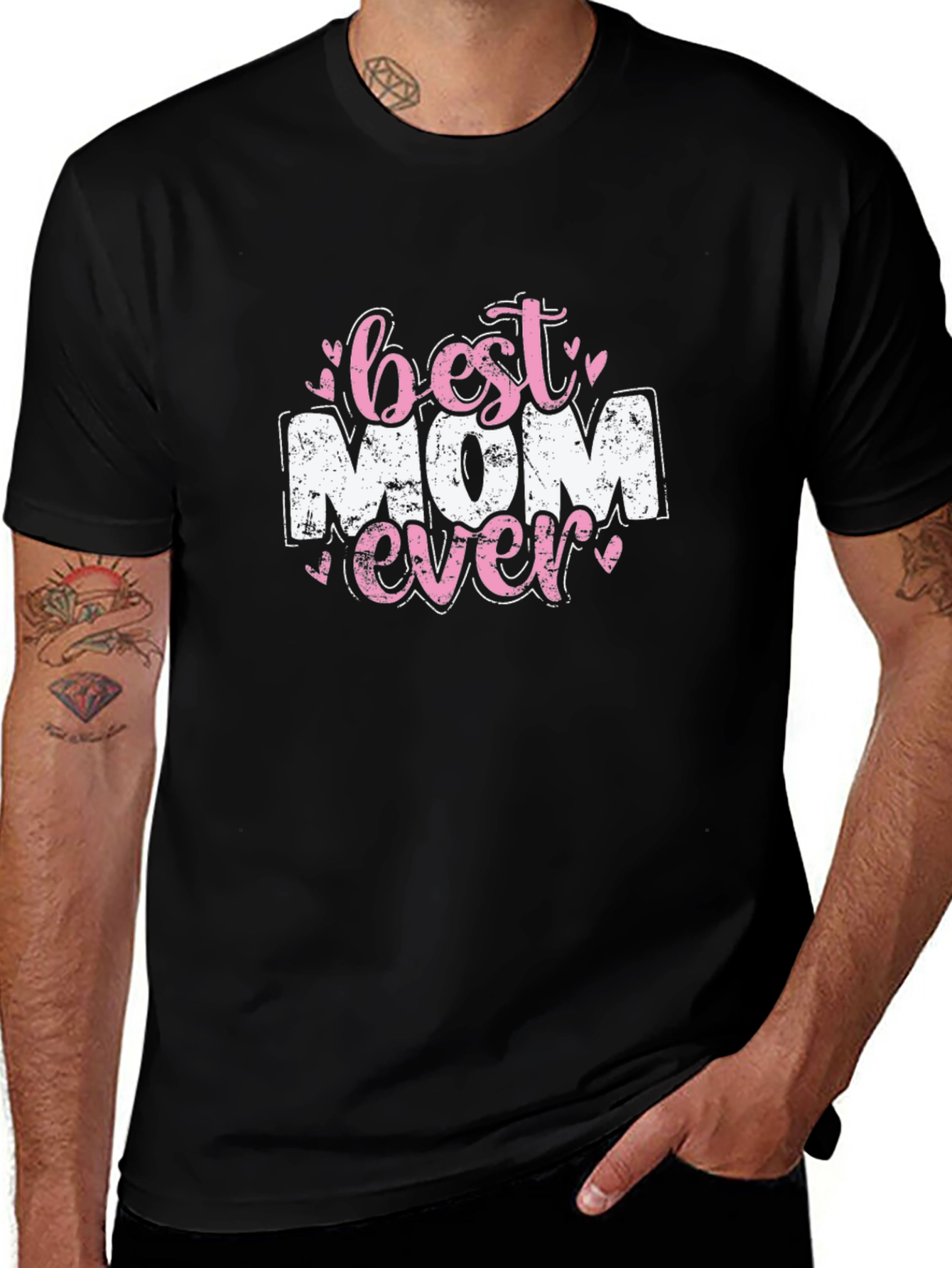 Best Mom Ever Graphic Tee - Black Casual Shirt
