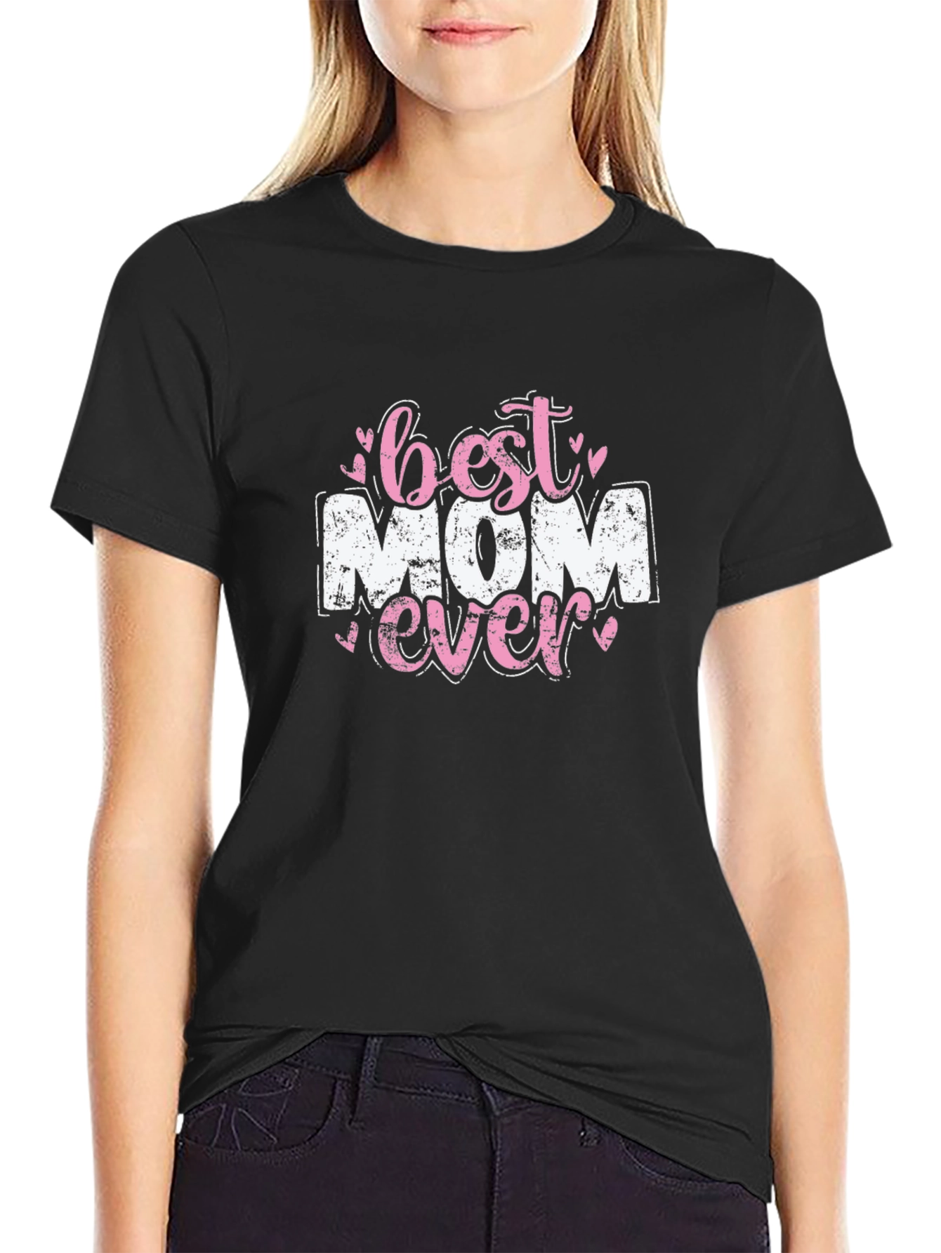 Best Mom Ever Graphic Tee - Black Casual Shirt