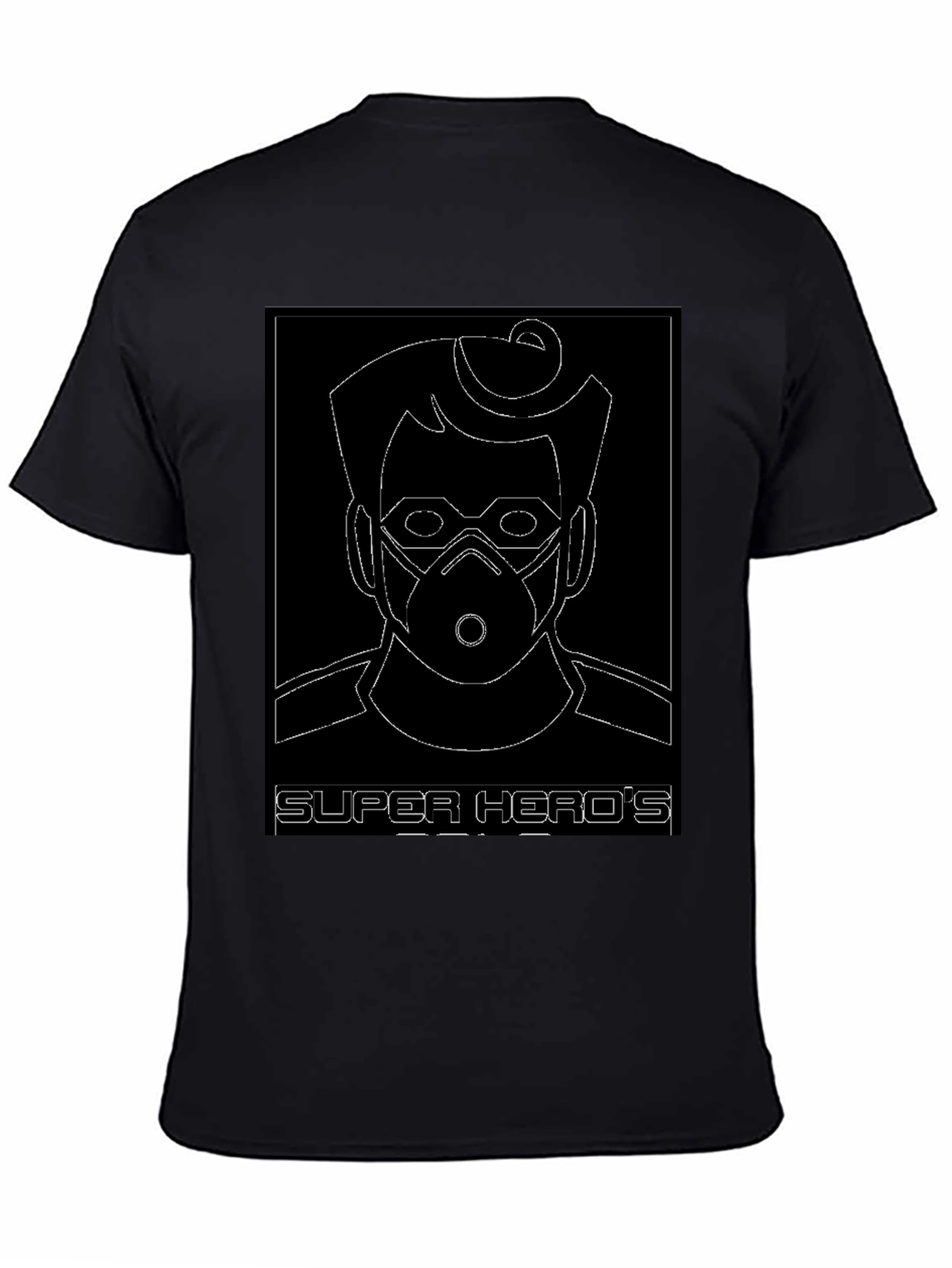 Super Heros Black Graphic T-Shirt