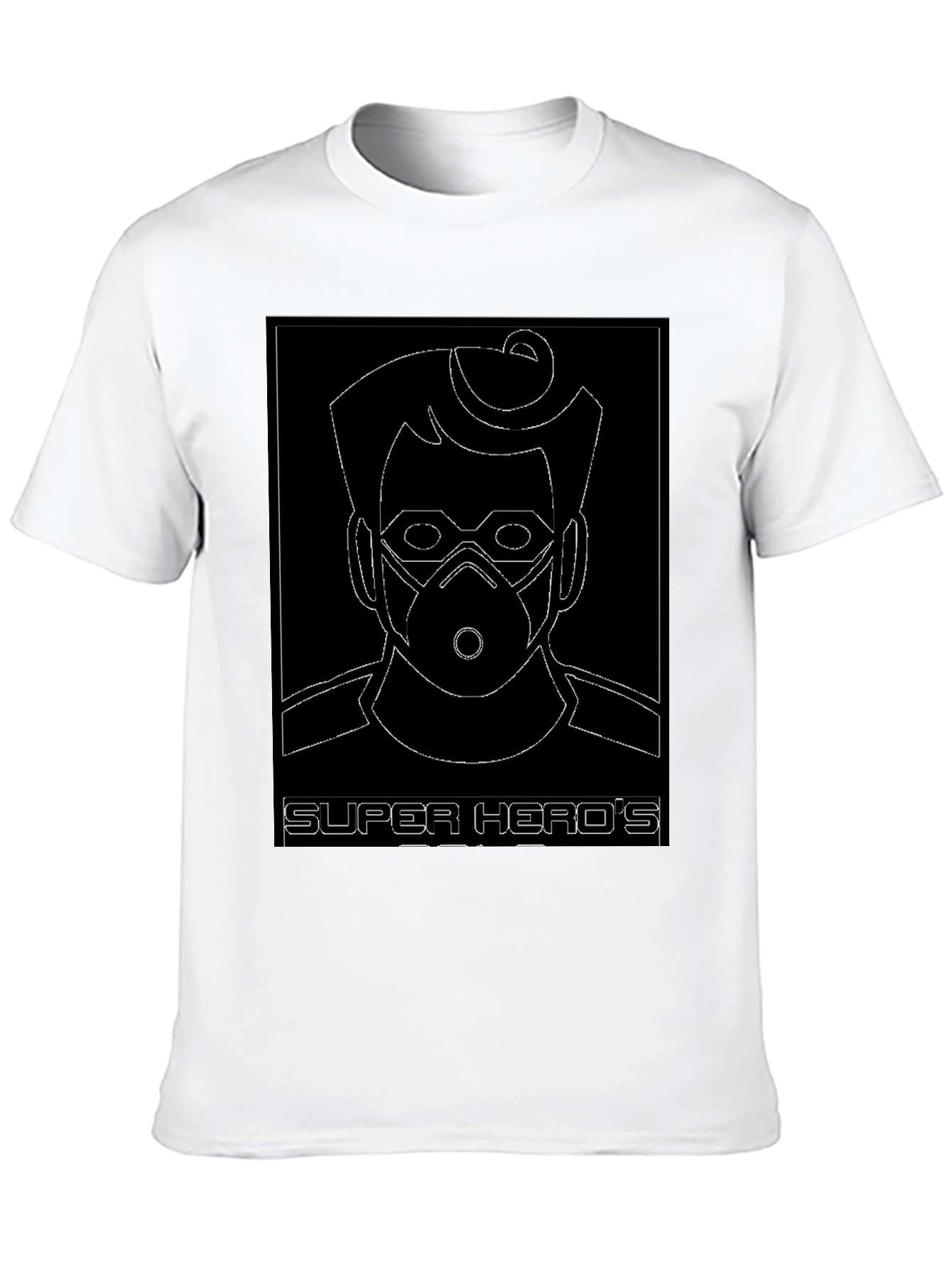 Super Heros Black Graphic T-Shirt