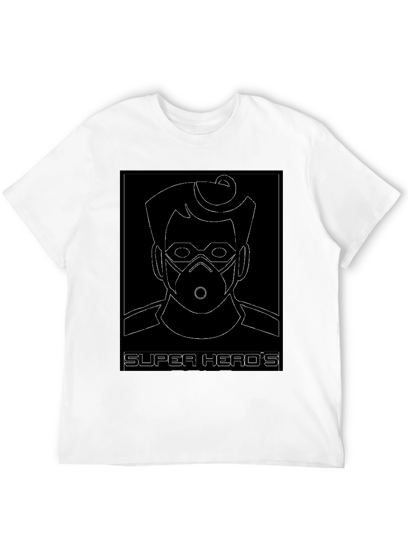 Super Heros Black Graphic T-Shirt