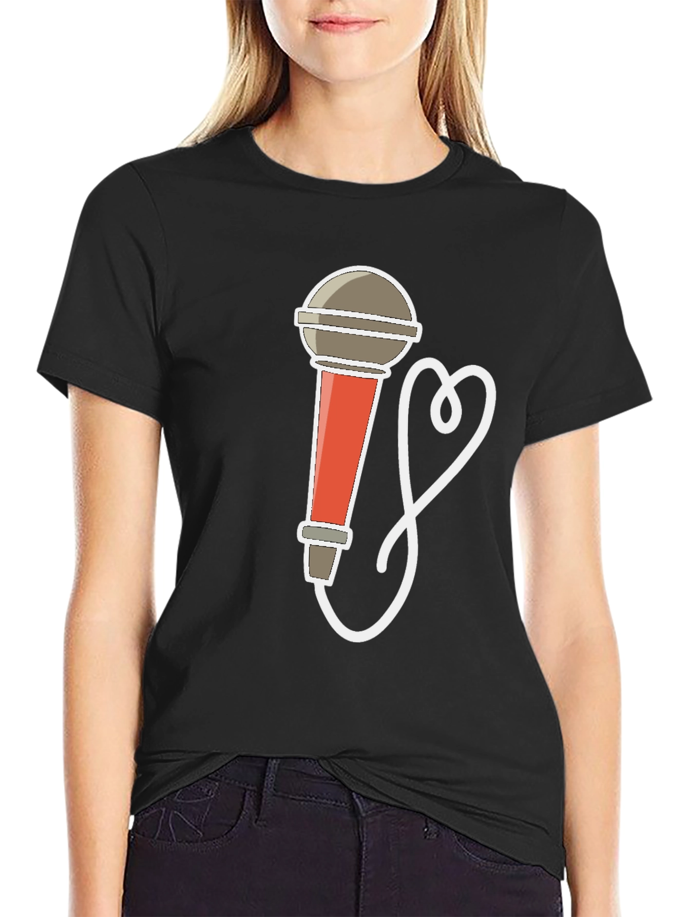 Microphone Heart Graphic Tee