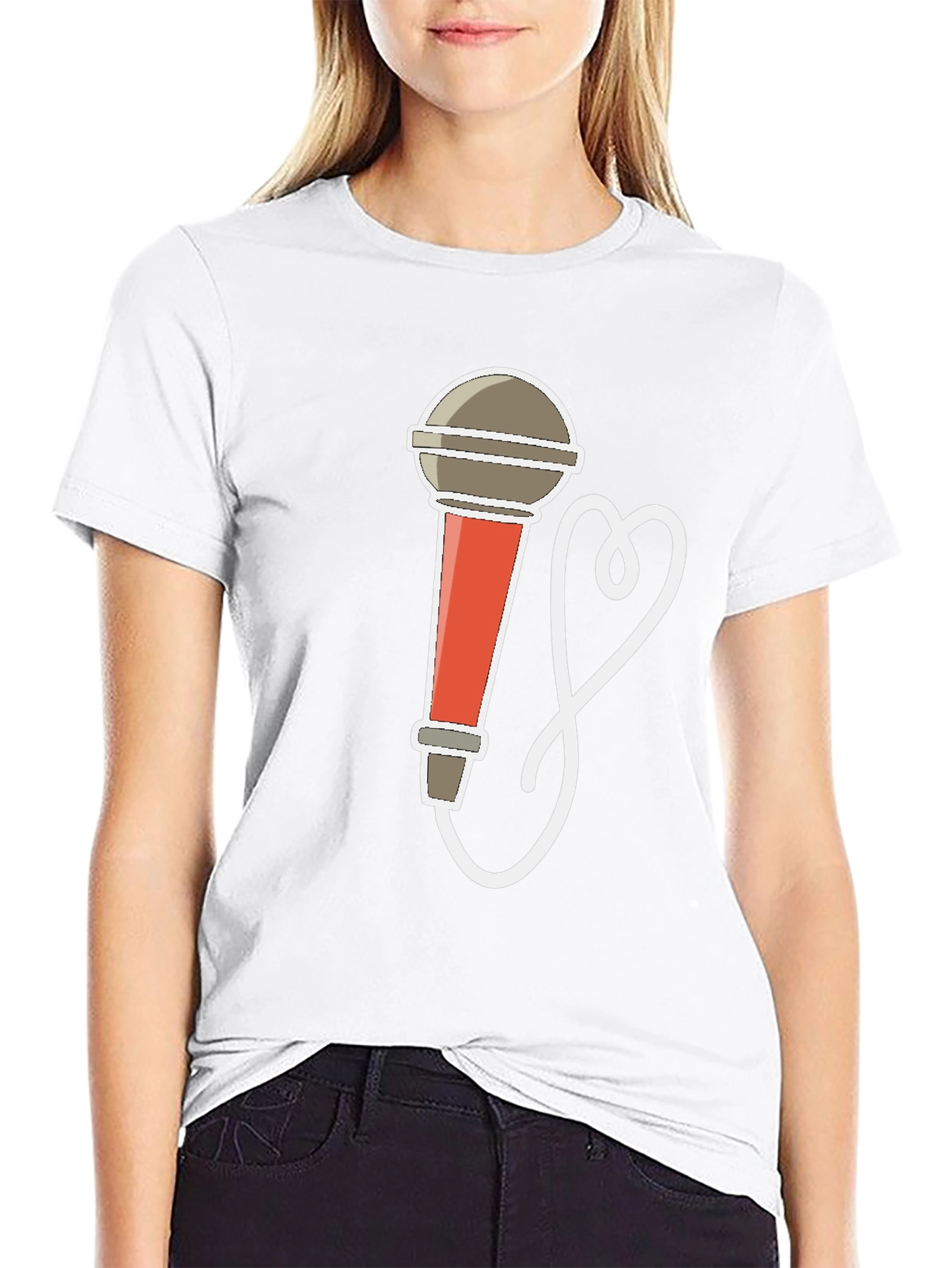 Microphone Heart Graphic Tee