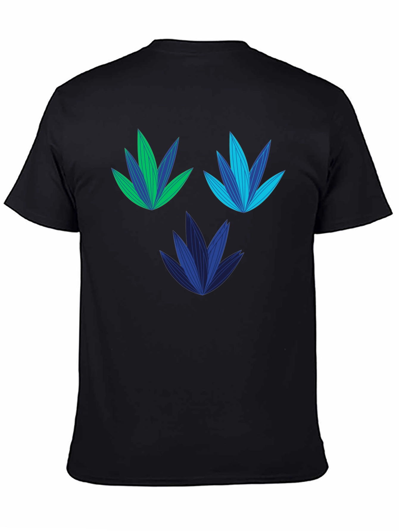Modern Botanical Black T-Shirt