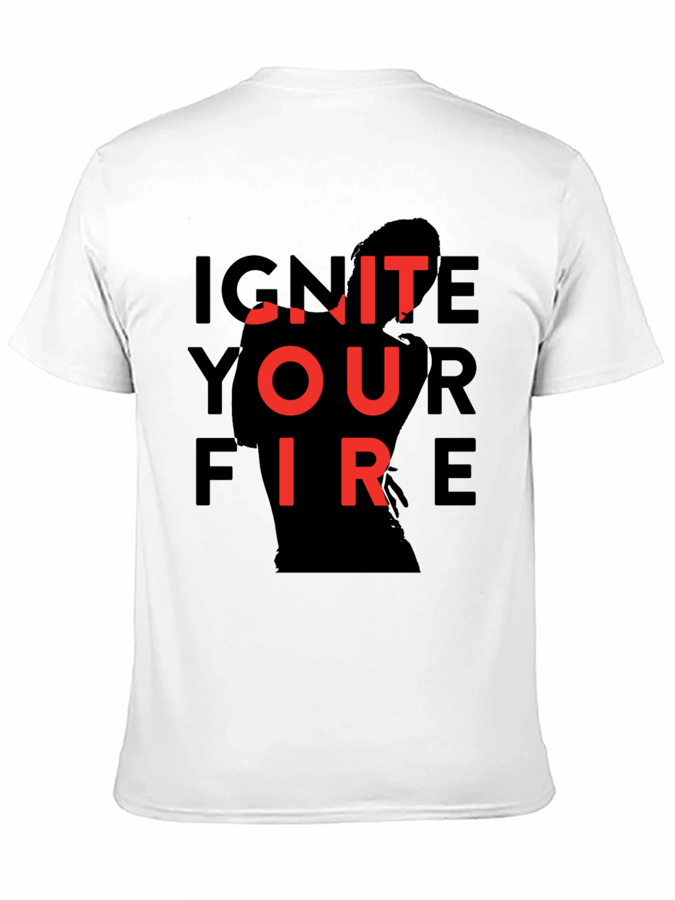 Ignite Your Fire Graphic Tee - Stylish Black T-Shirt