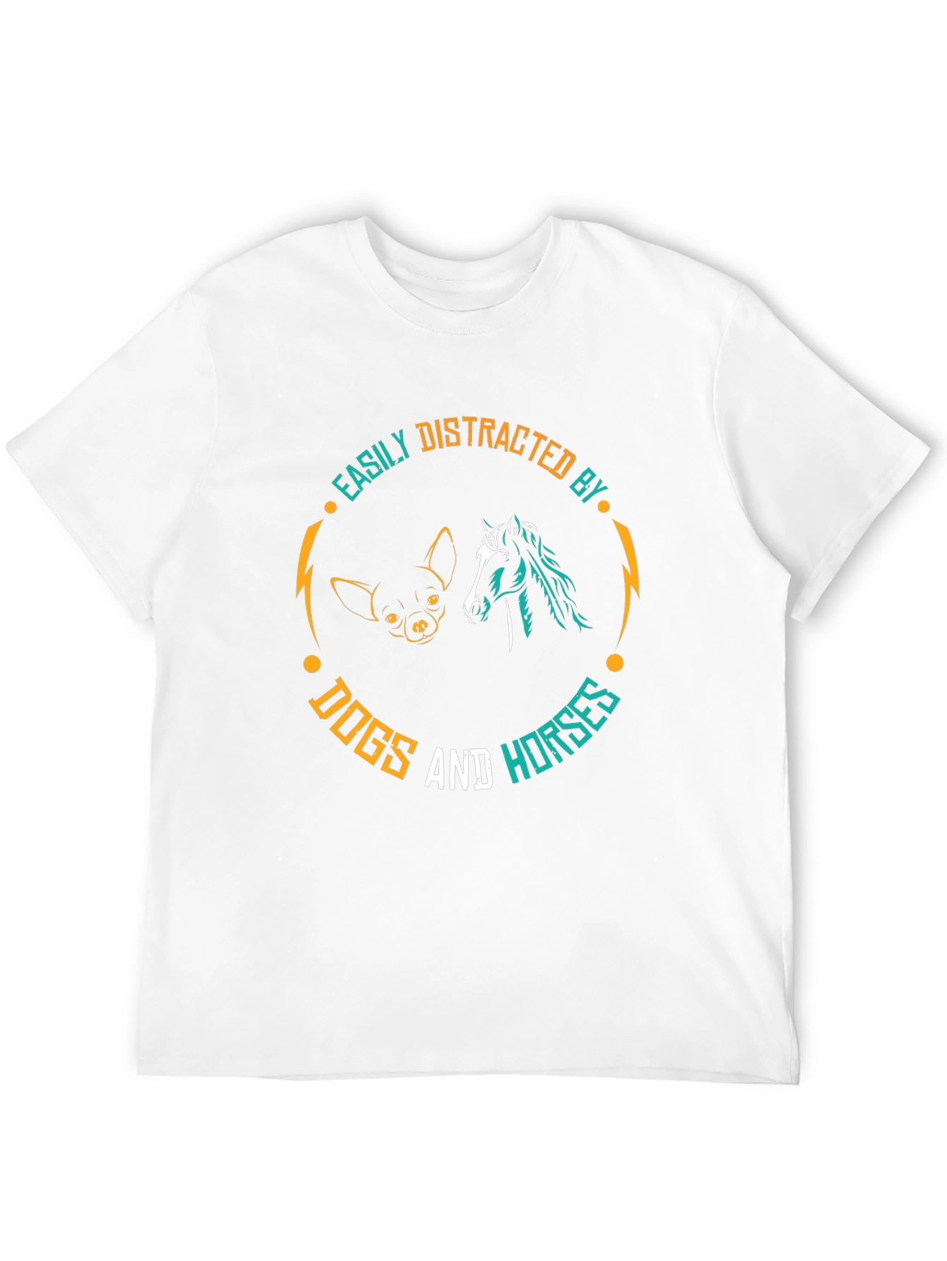Distracted by Dogs & Horses Graphic T-Shirt