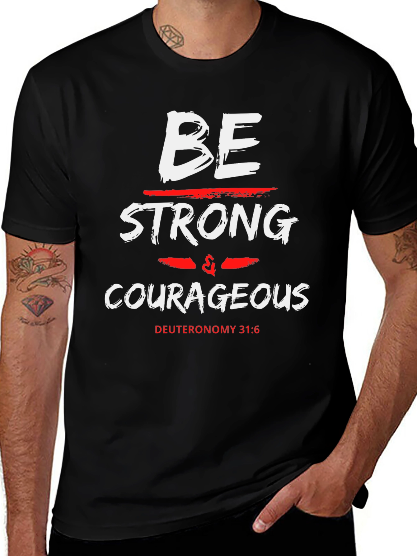 Be Strong & Courageous Graphic T-Shirt