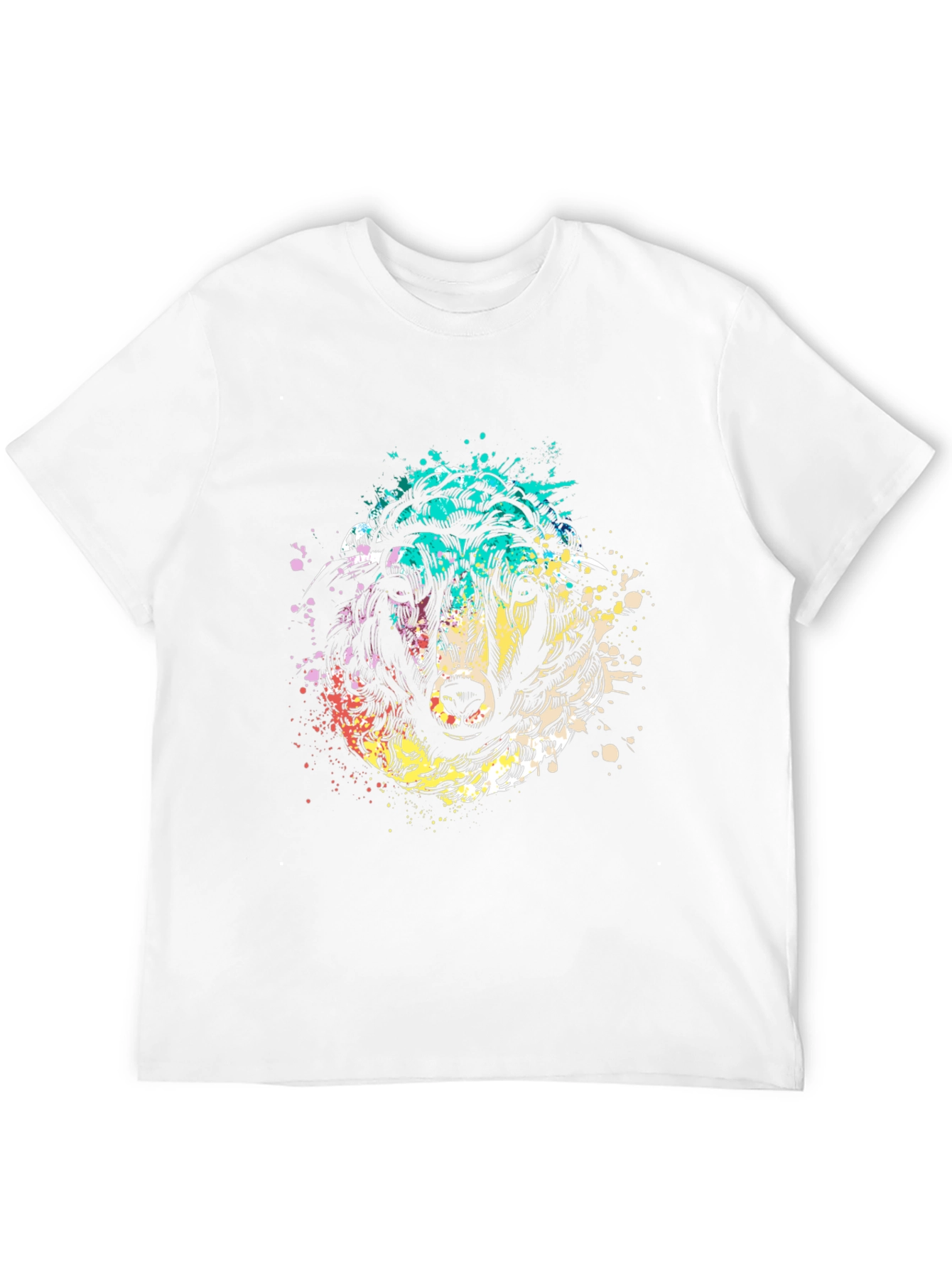 Abstract Sheep Graphic Black T-Shirt