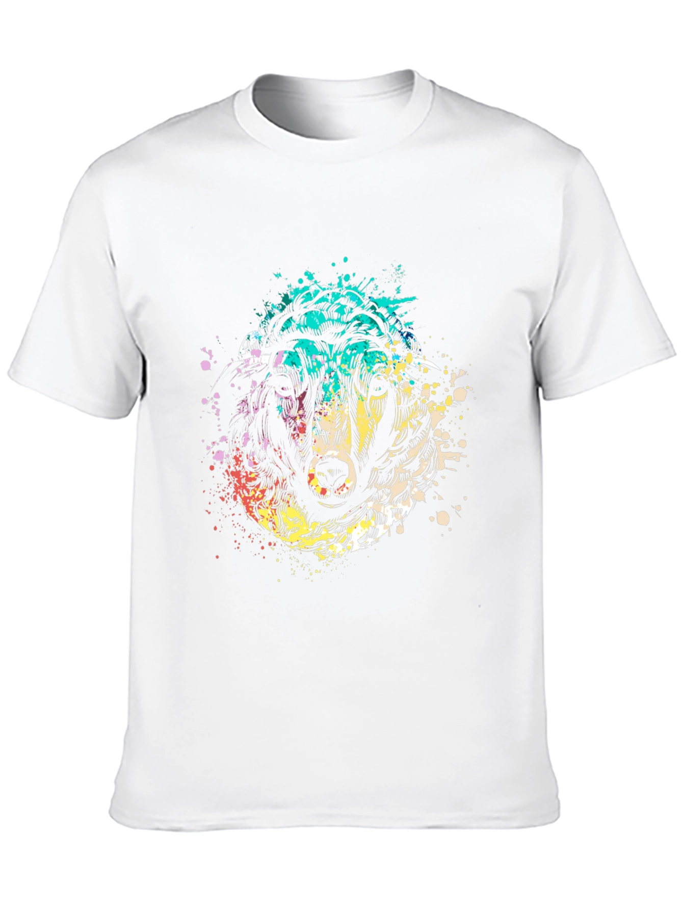 Abstract Sheep Graphic Black T-Shirt