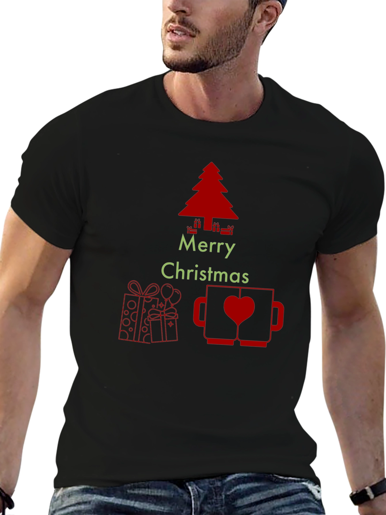 Festive Merry Christmas Graphic Tee